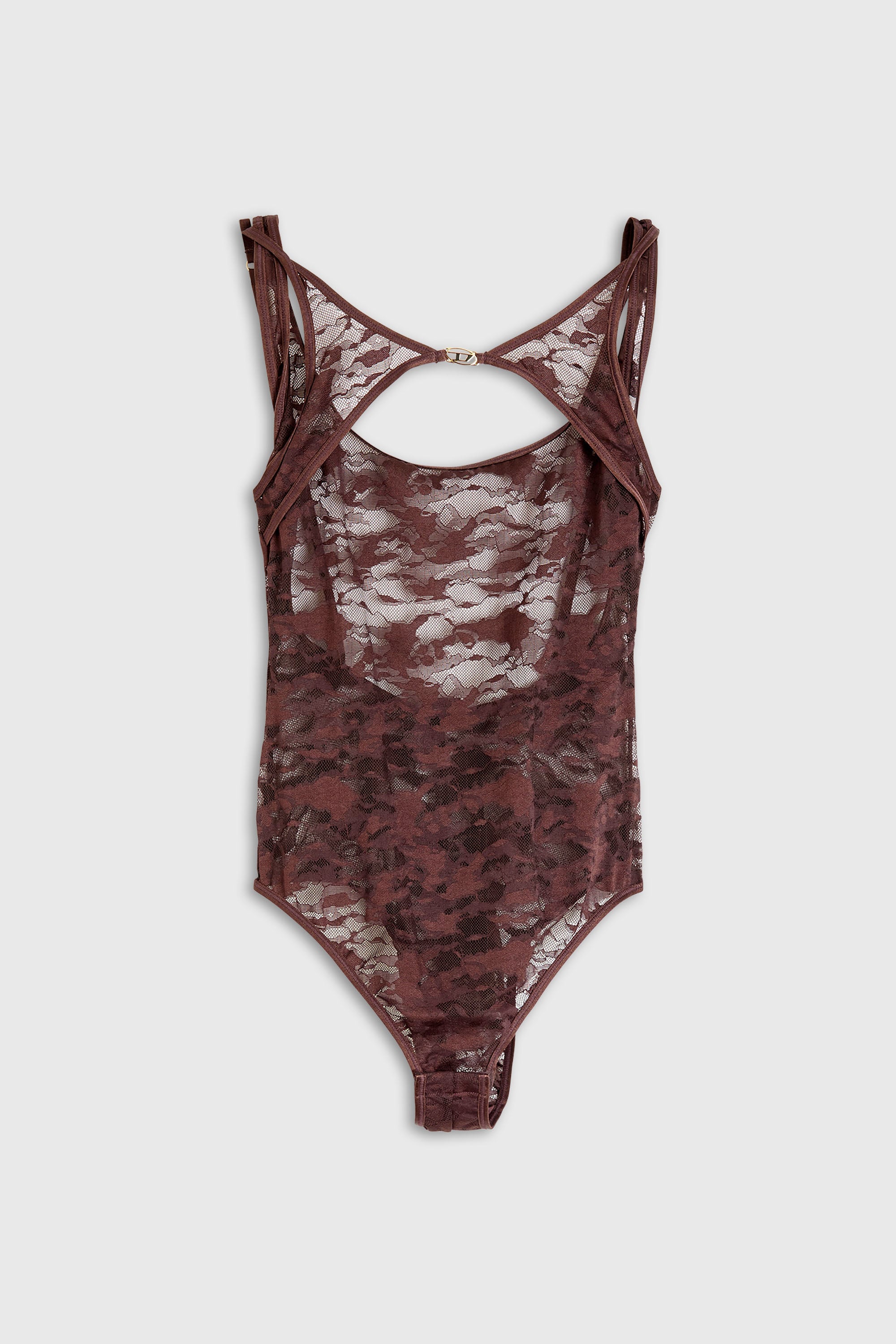 Diesel - LENA-UTLT, Body de encaje camuflaje Mujer in Marr&oacute;n - 2
