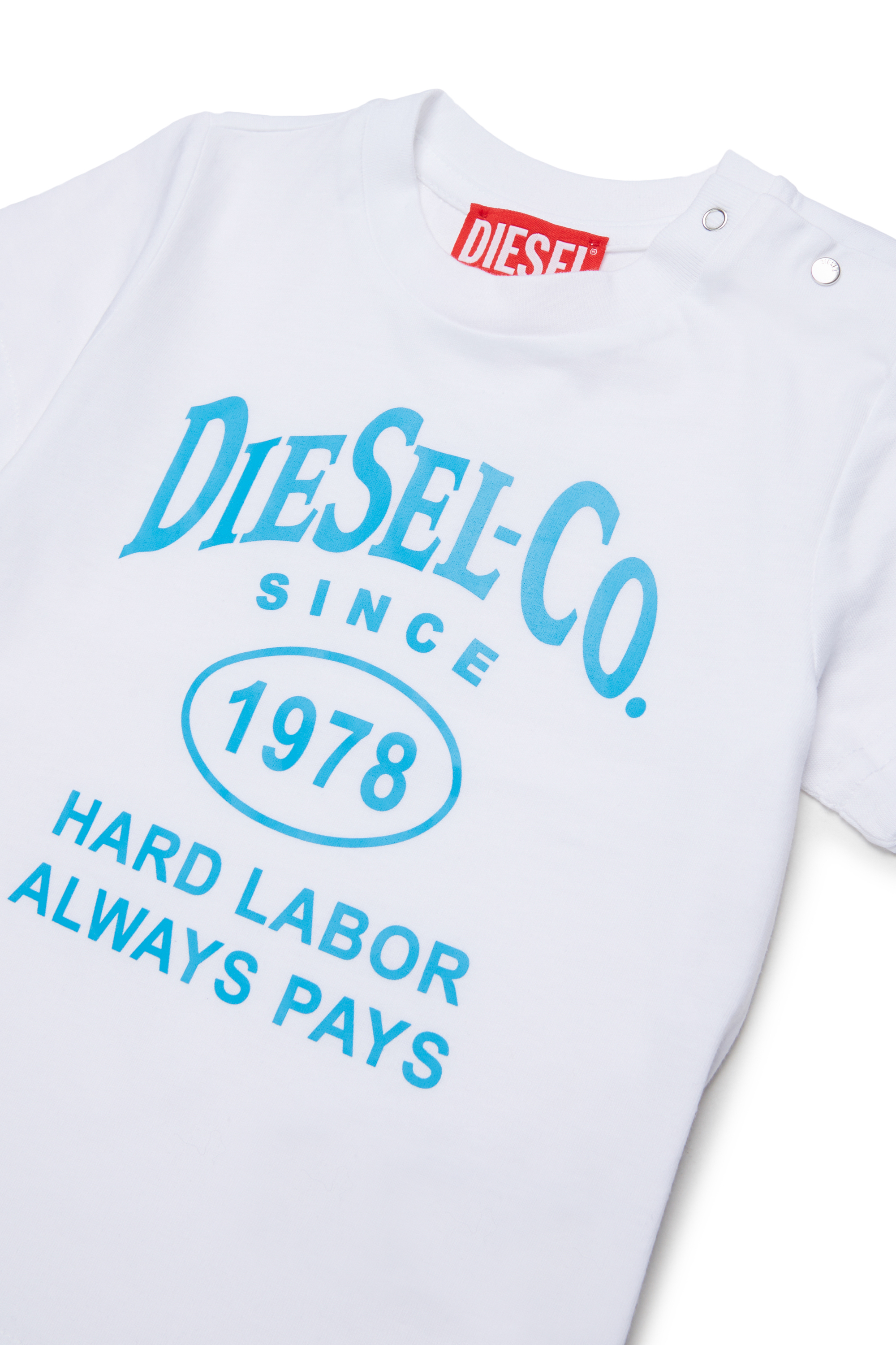 Diesel - TSINB, Camiseta de algod&oacute;n con estampado de eslogan Hombre in Blanco - 3