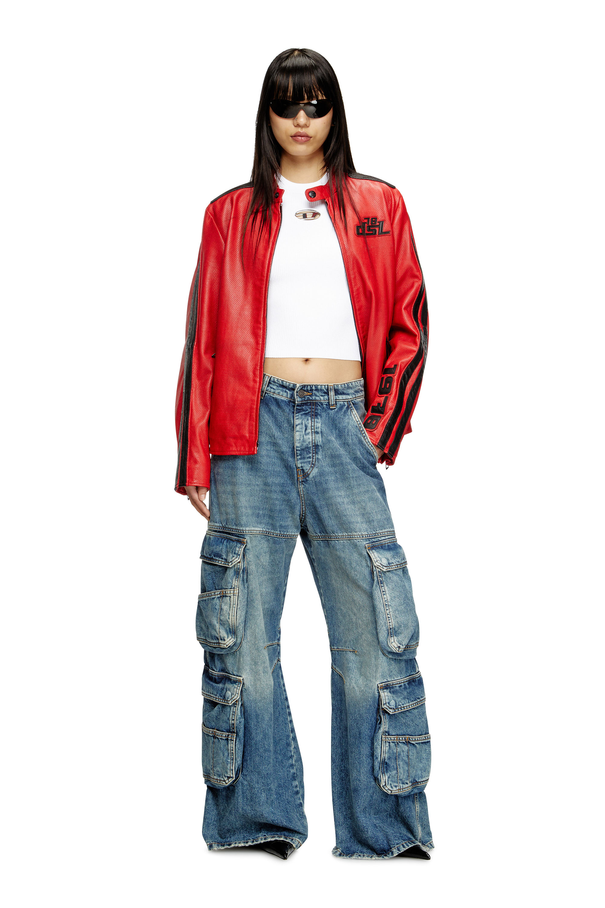 M-VALARI, Blanco Diesel - M-VALARI, Top de mezcla de viscosa tejido en canalé con Oval D Mujer in Blanco - 1