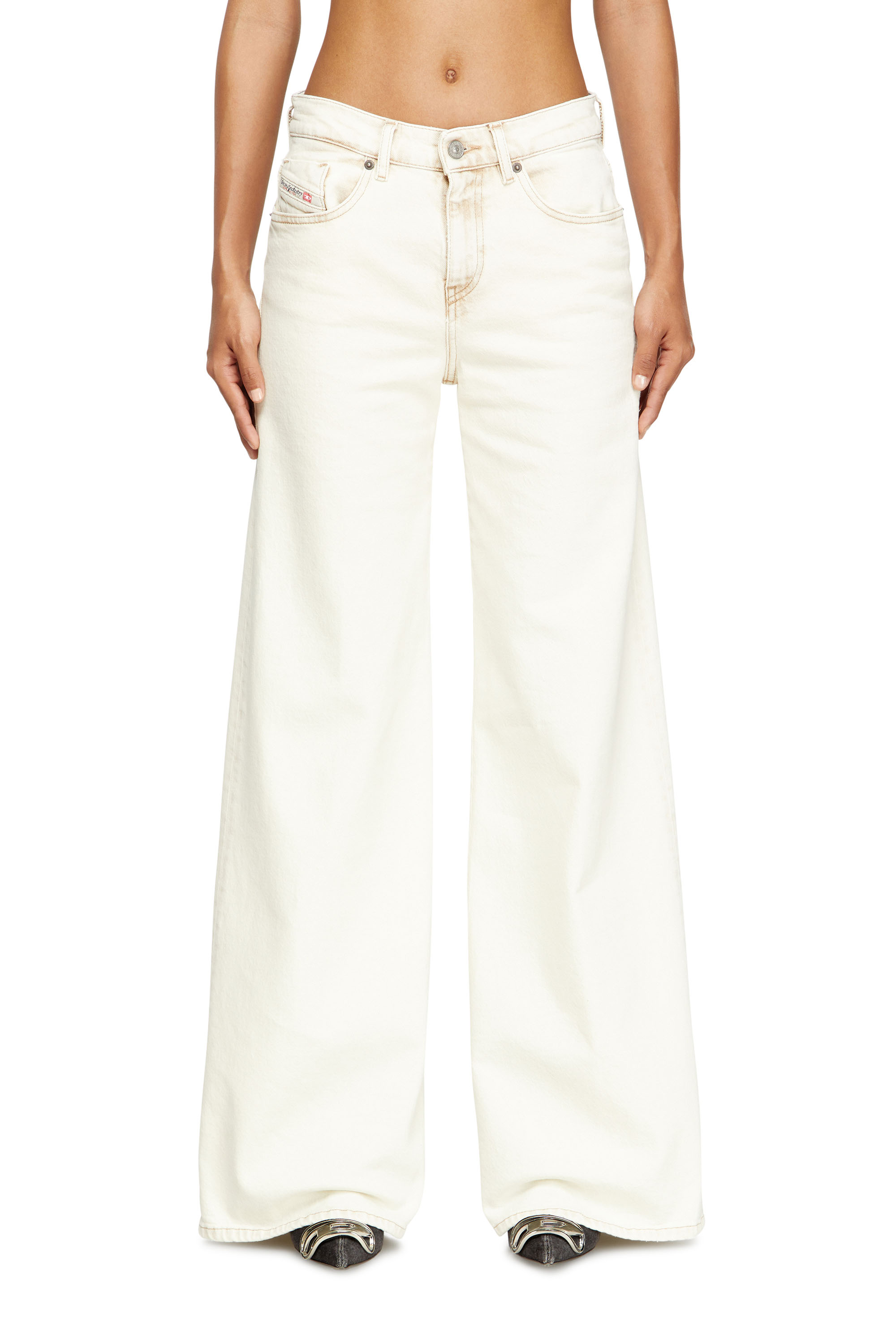 Diesel - Flare Jeans 1978 D-Akemi 09M70 Mujer, Blanco - 3