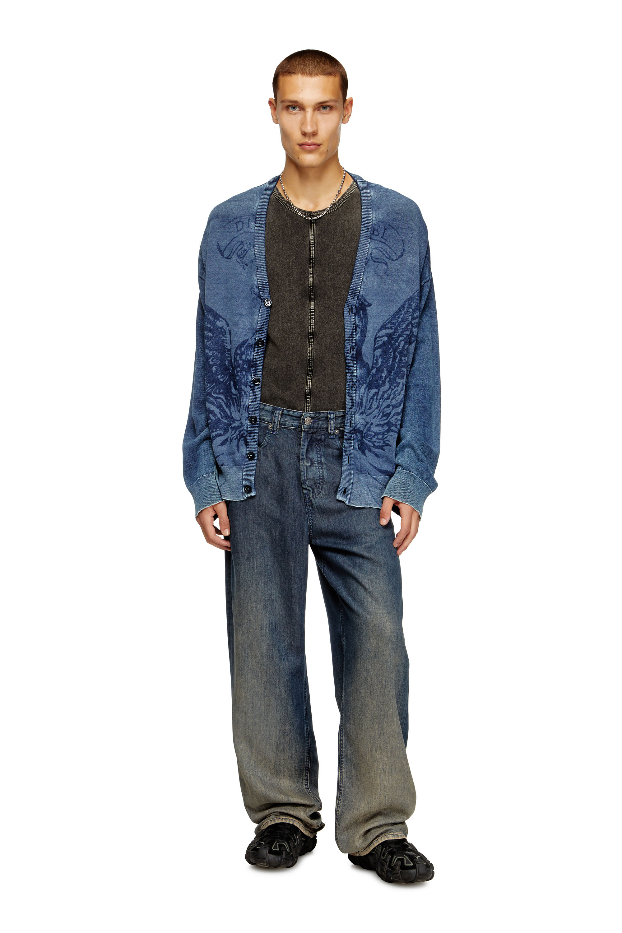 Diesel - Relaxed Jeans 2001 D-Macro 068TD Hombre, Azul Oscuro - 2