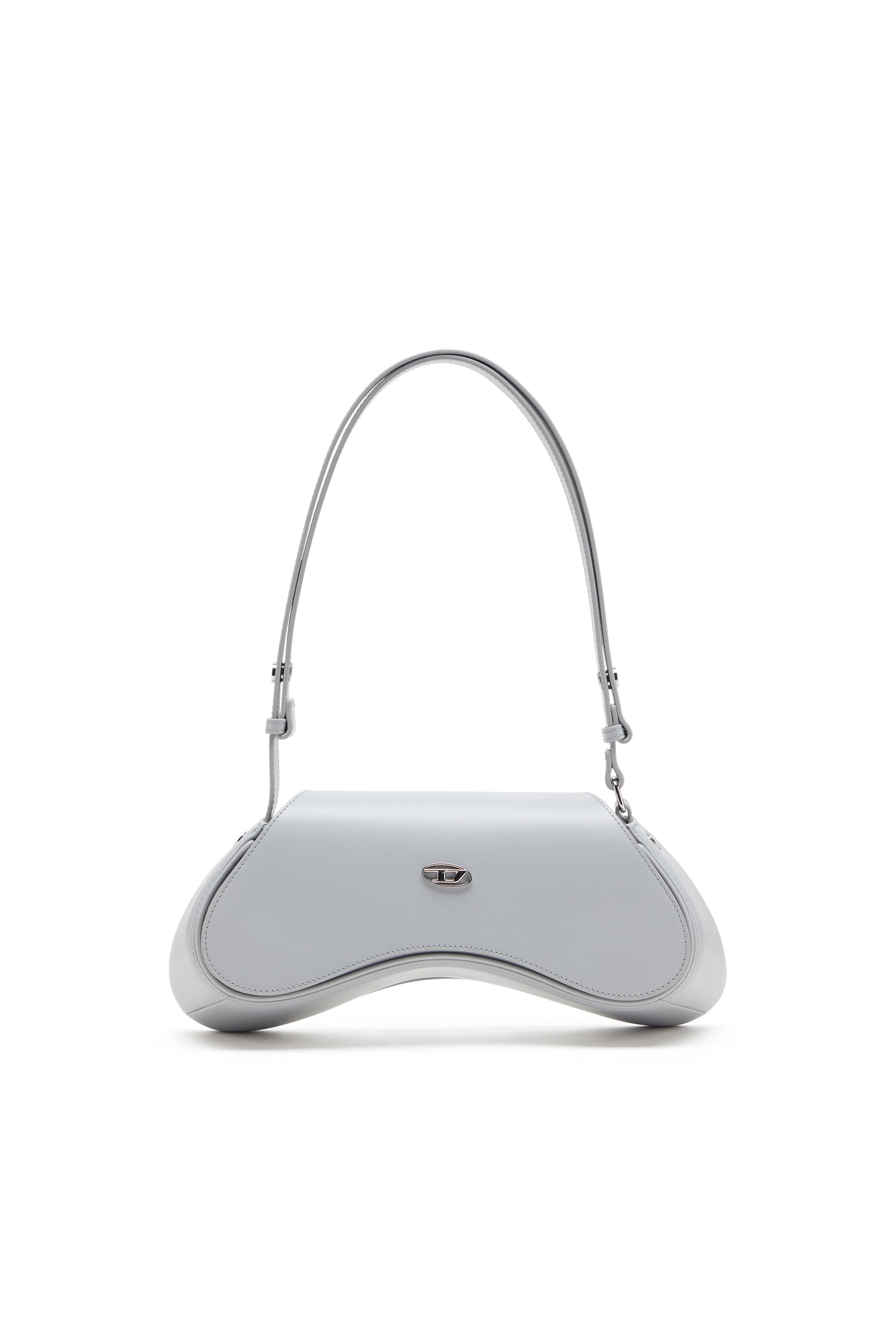 Diesel - PLAY CROSSBODY, Play-Bandolera de cuero semibrillante Mujer in Gris - 1