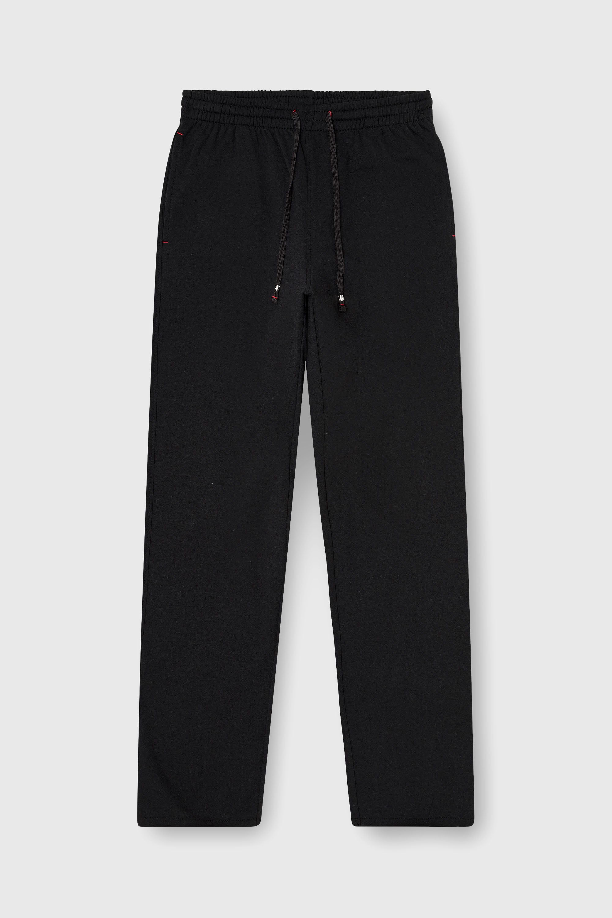 Diesel - INDRA-D-CORE, Pantal&oacute;n de ch&aacute;ndal afelpado con bajos al corte Mujer in Negro - 2