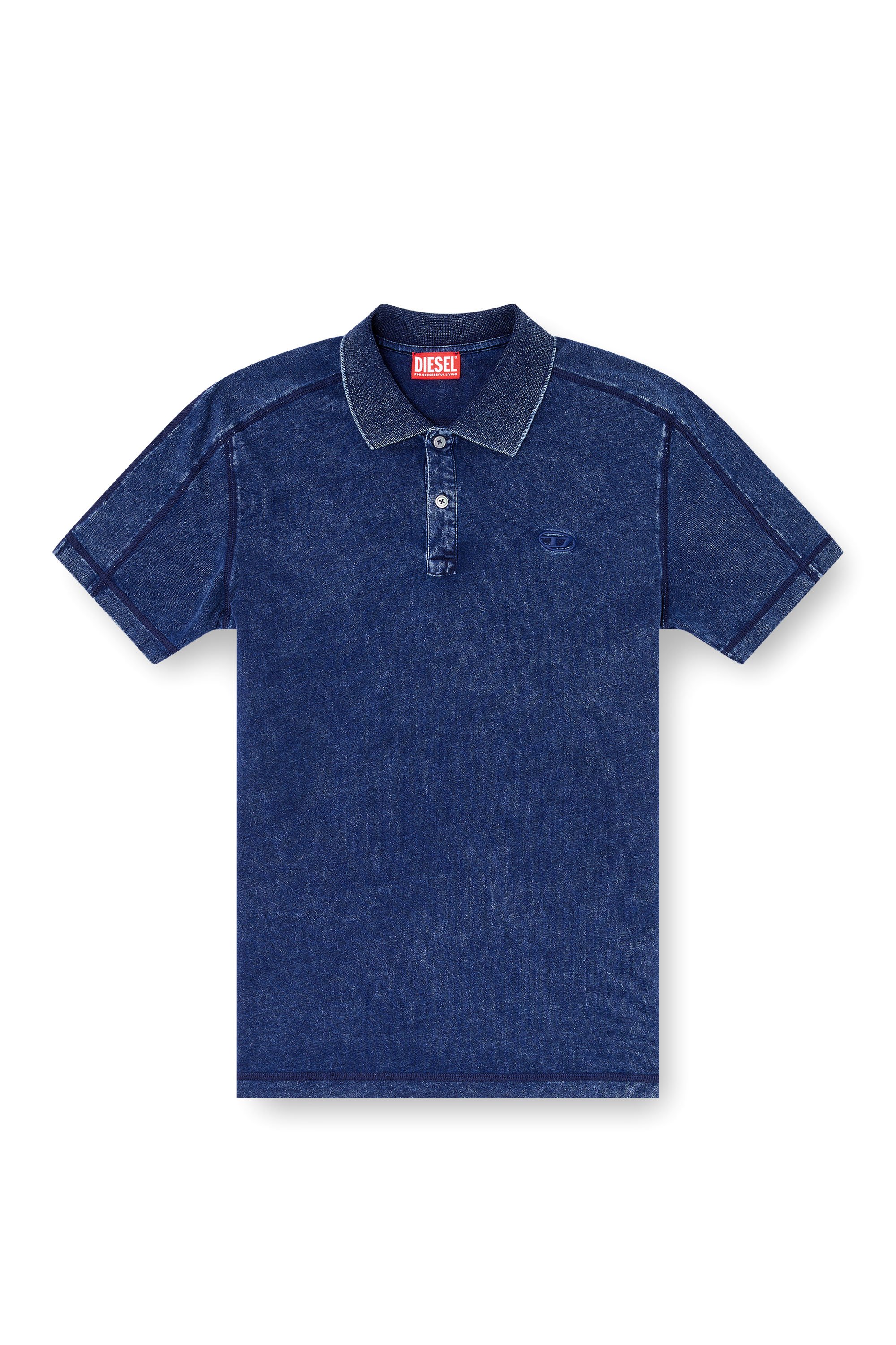 Diesel - T-SWIND-R1, Polo de aspecto denim Hombre in Azul marino - 3