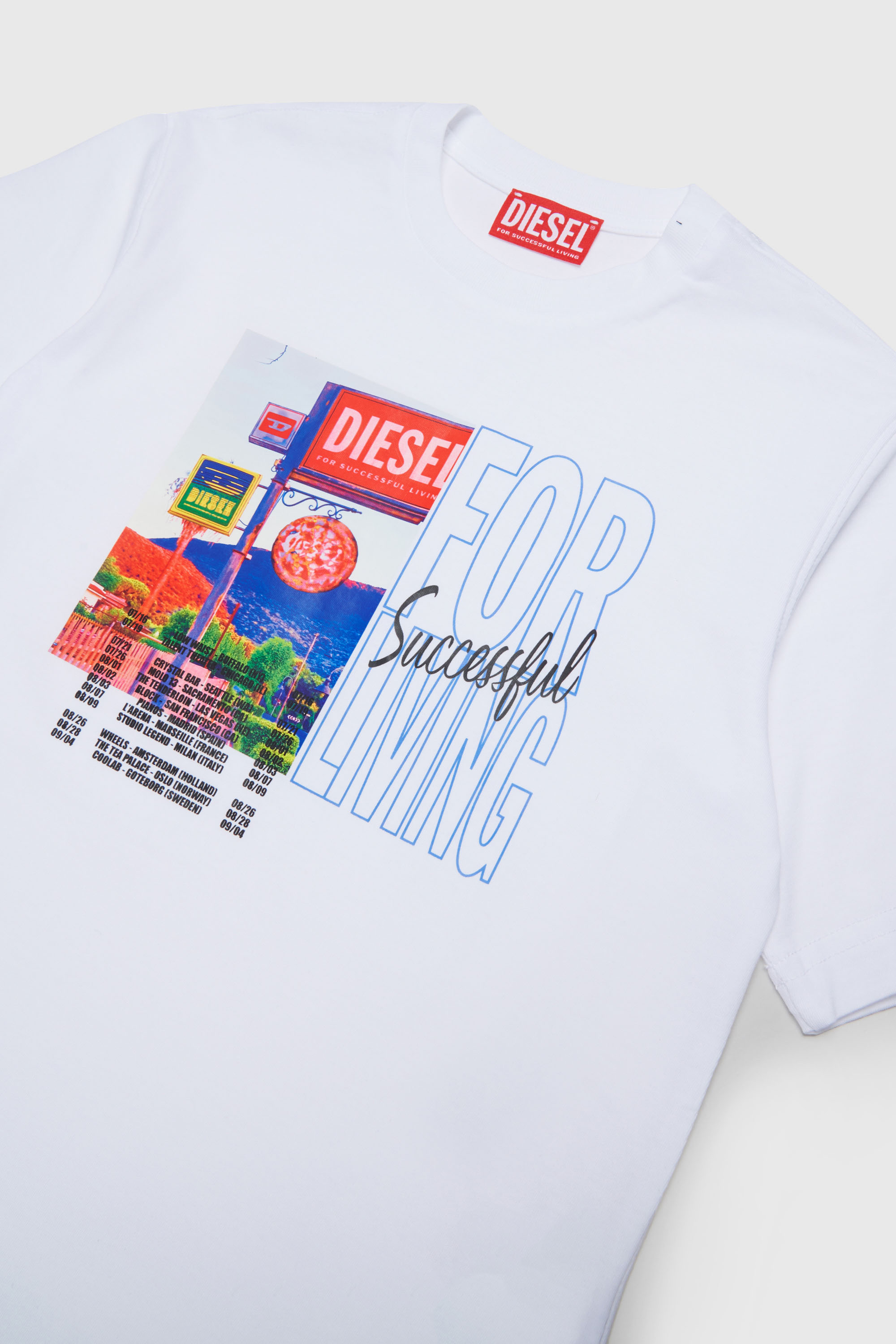 Diesel - TFOR OVER, Camiseta de algod&oacute;n con photo print Hombre in Blanco - 3