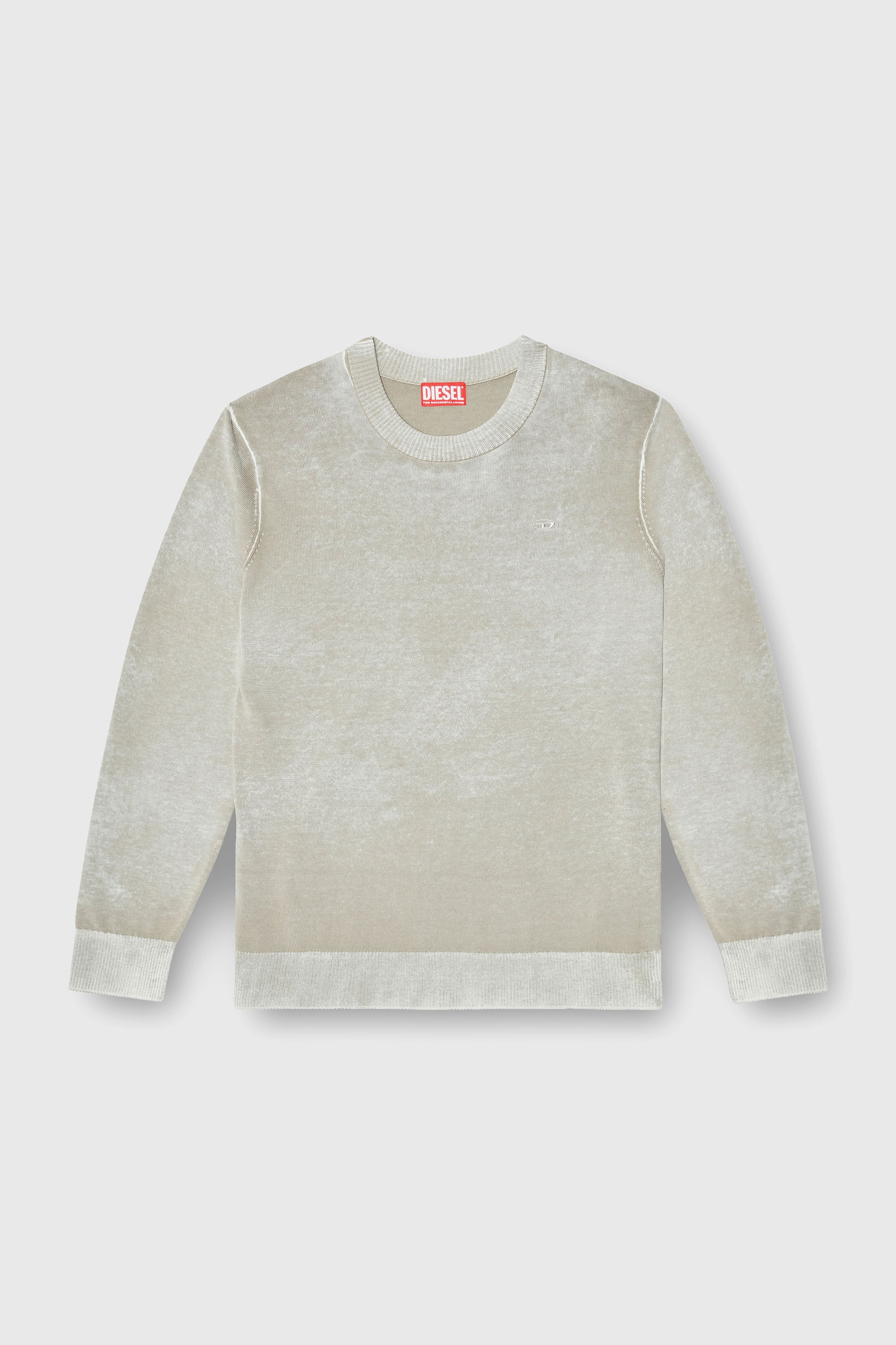 Diesel - K-LAURENT, Jersey con estampado inverso descolorido Hombre in Gris - 2