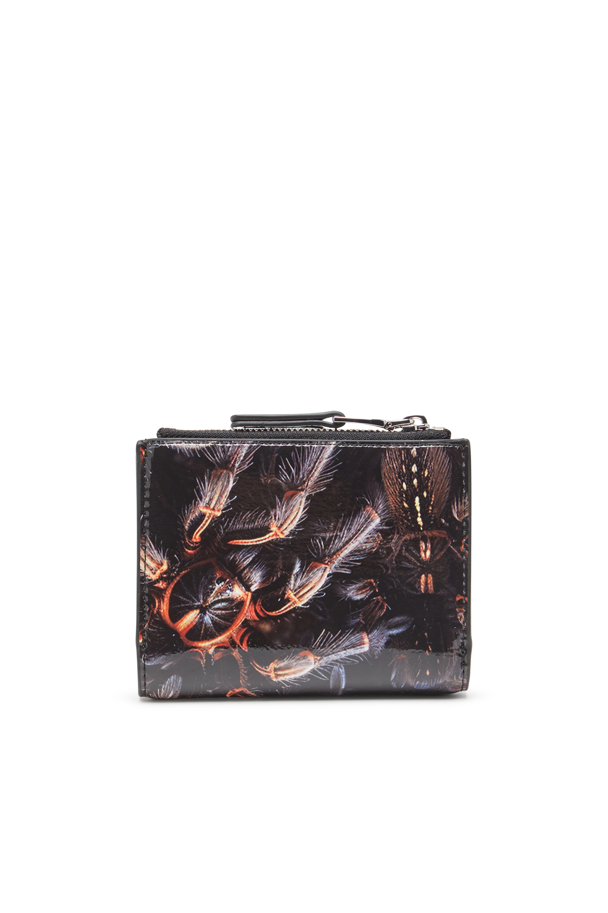 Diesel - PLAY BI-FOLD ZIP II, Cartera pequeña de poliuretano brillante estampado Mujer in Multicolor - 2