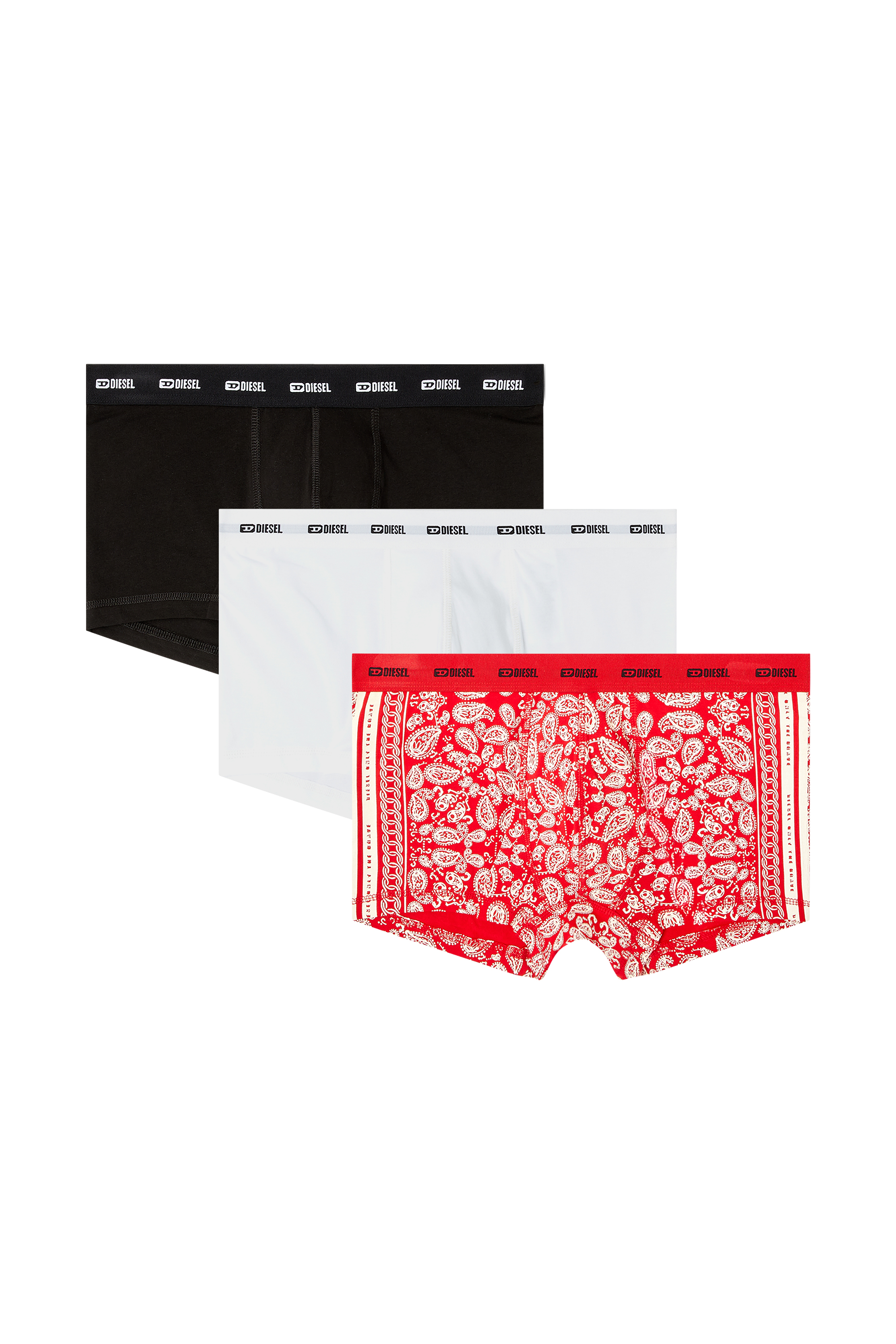 Diesel - DAMIEN-GFT-UTLT-3PACK, Conjunto de 3 calzoncillos de algodón elástico Hombre in Multicolor - 1