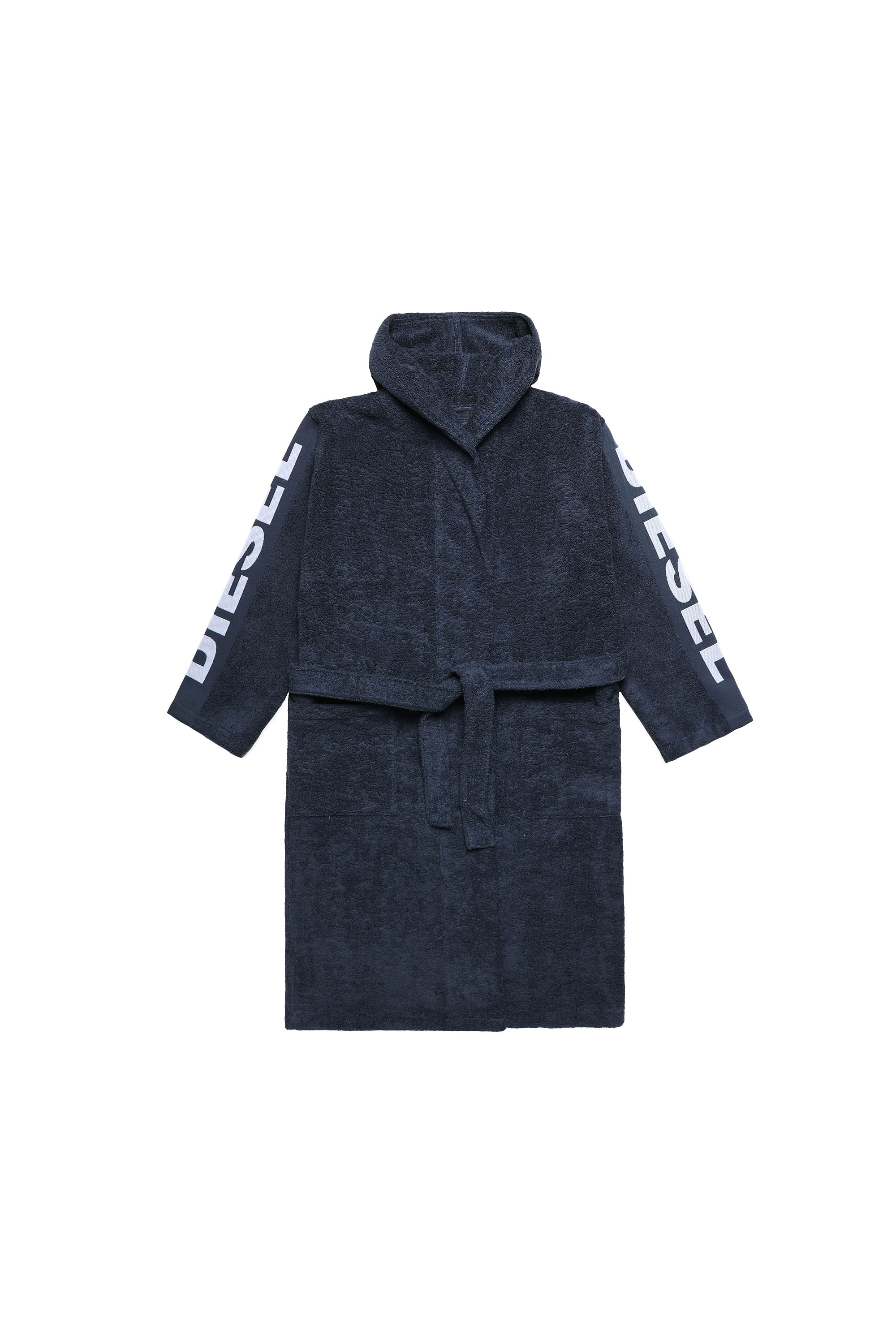 Diesel - ACC  SPORT LOGO CAP S/M, Bata de ba&ntilde;o con capucha SPORT LOGO, S/M Unisex in Azul marino - 2