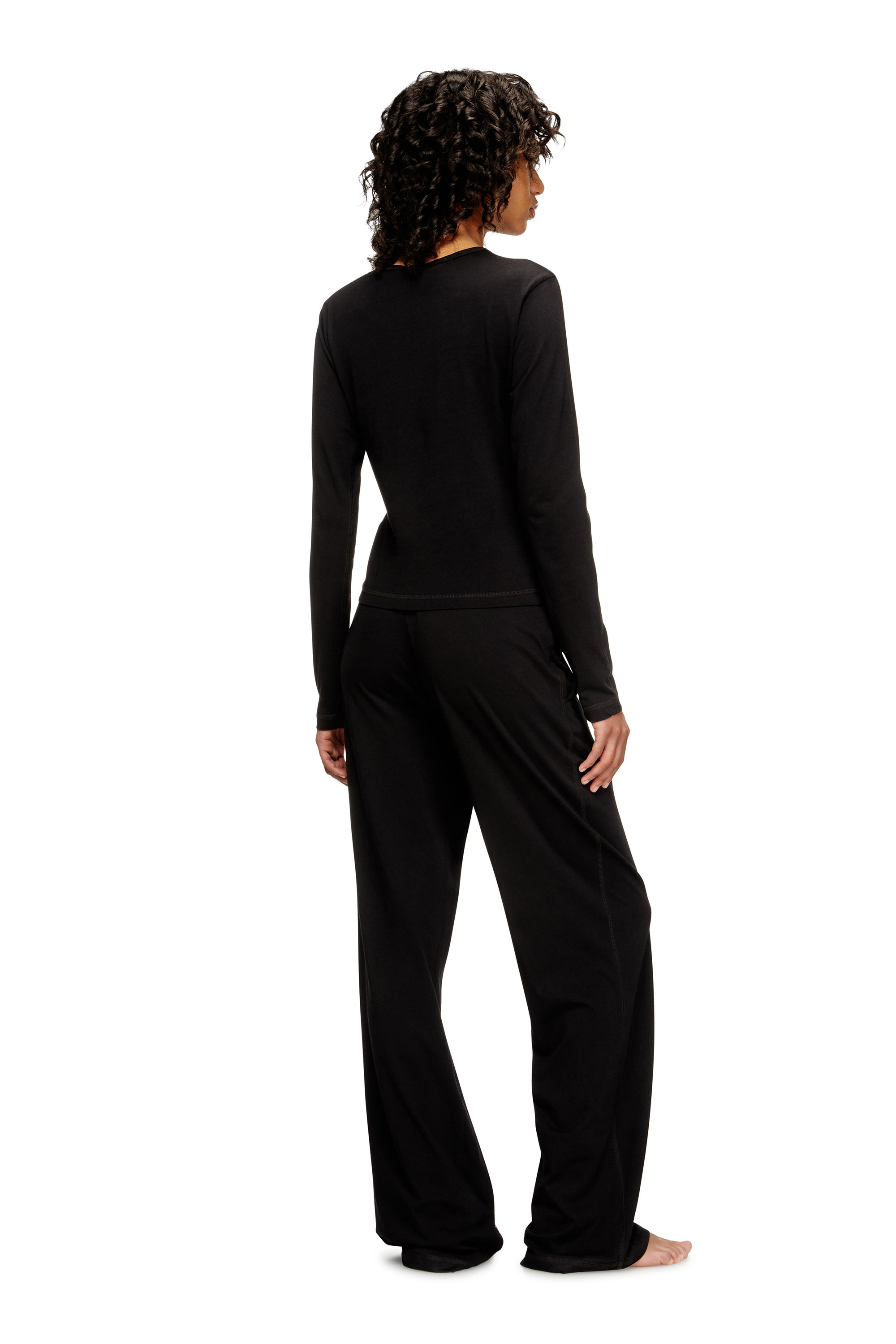 Diesel - SET-GILDA-D-CORE, Pijama de algodón elástico Mujer in Negro - 4