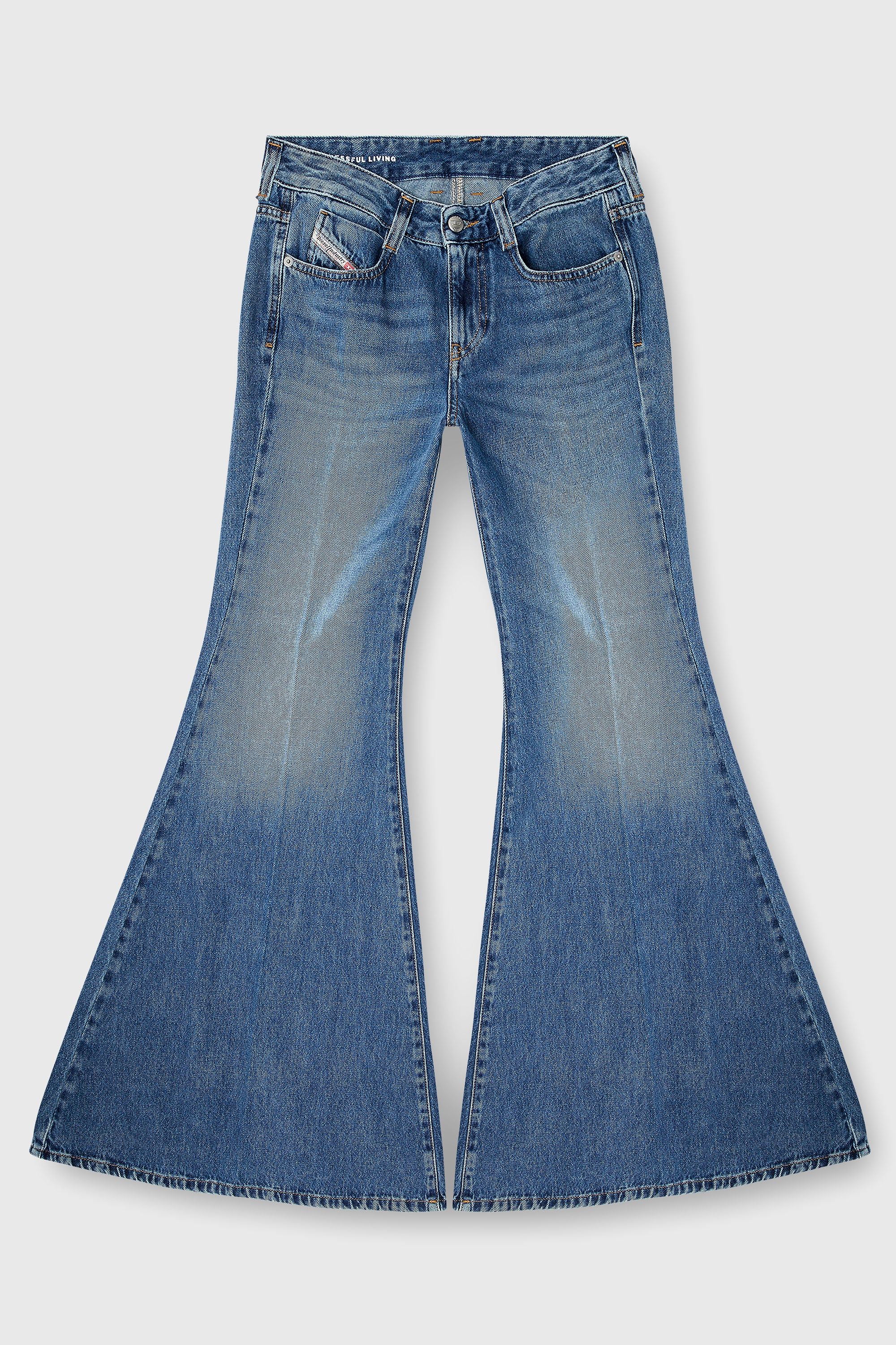 Diesel - Flare Jeans 1970 D-Bleess 09M56 Mujer, Azul medio - 2