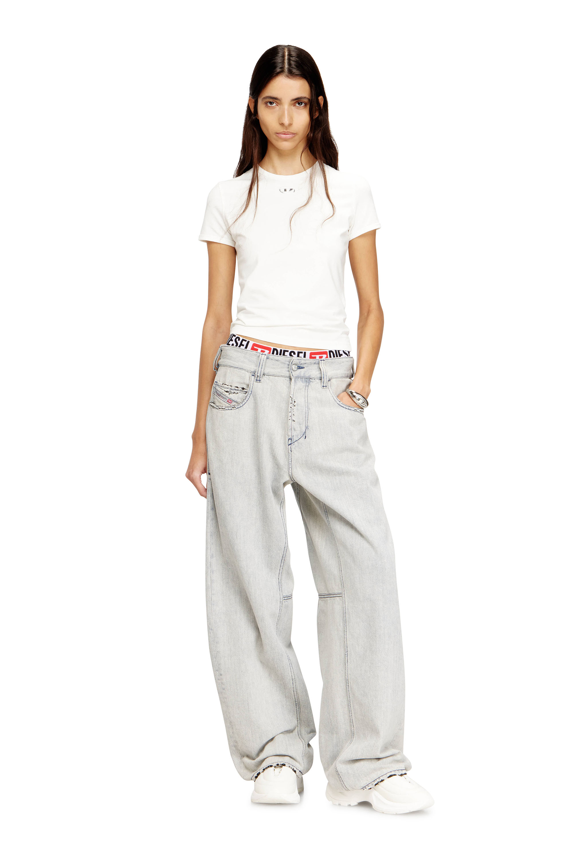 Diesel - Relaxed Jeans 1997 D-Enim-M 068UR Unisex, Azul Claro - 4