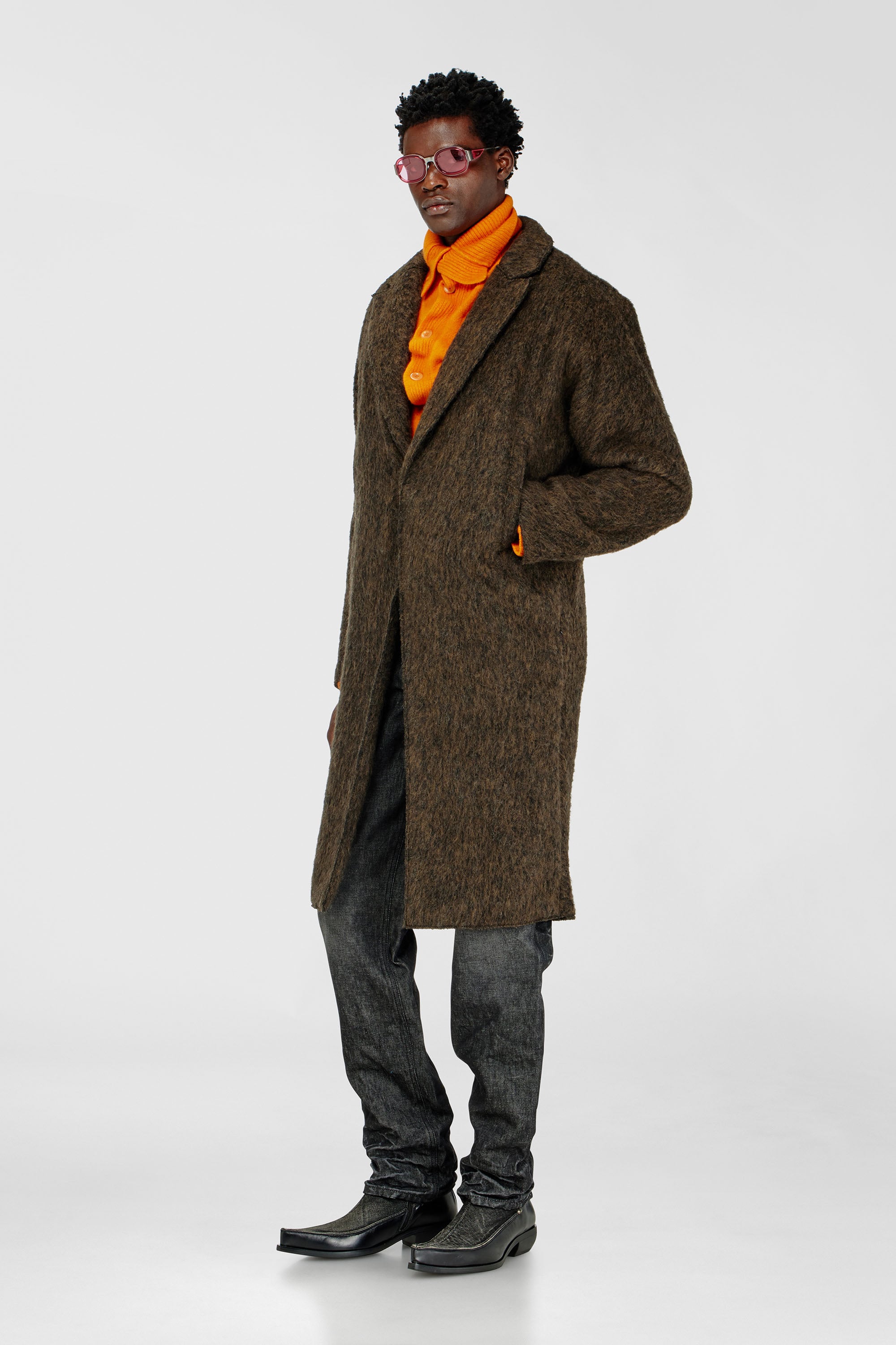 Diesel - W-HULL, Abrigo de mezcla de lana y alpaca Hombre in ToBeDefined - 1