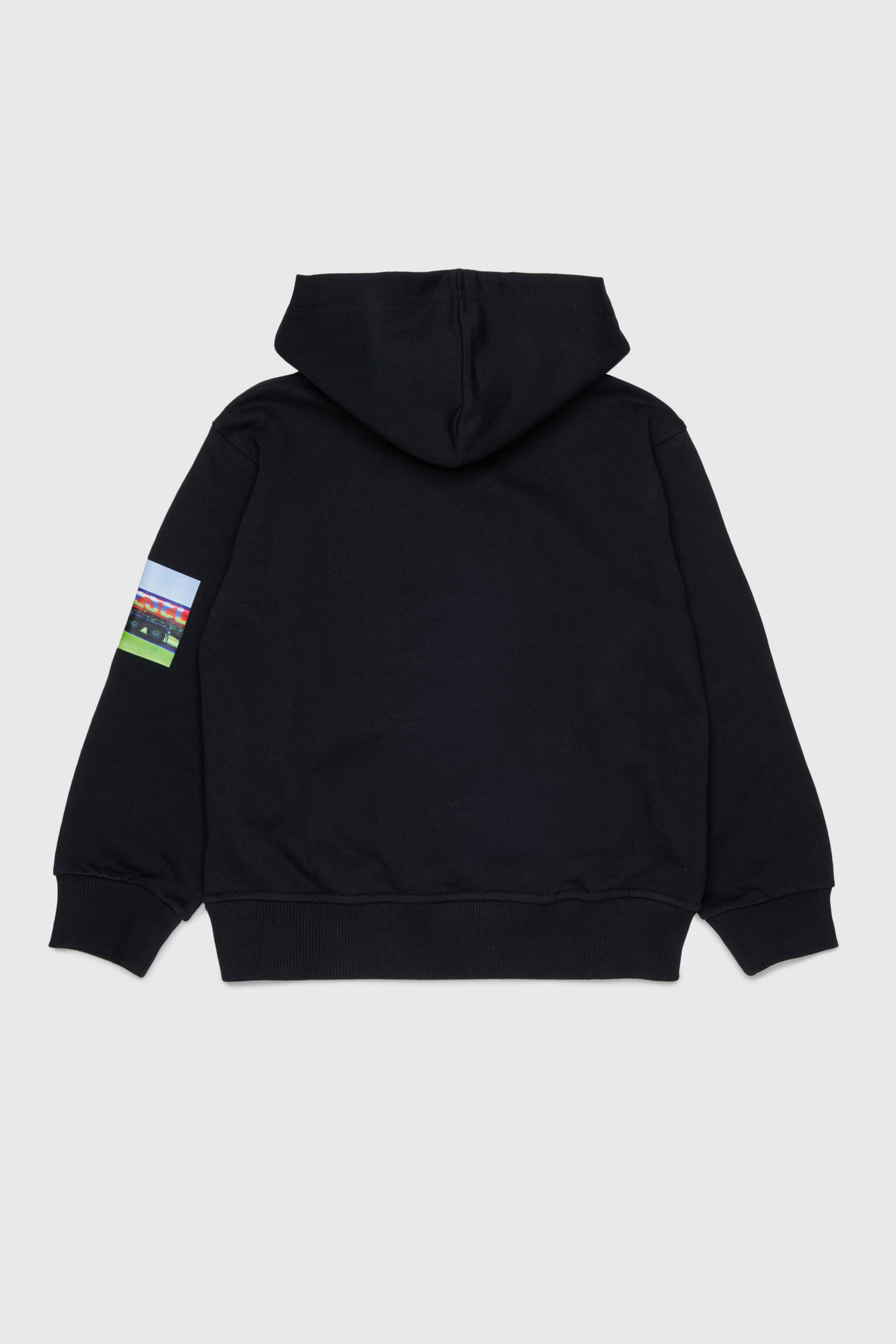 Diesel - SFORMY OVER, Man's Hoodie with photo prints in Black - 2