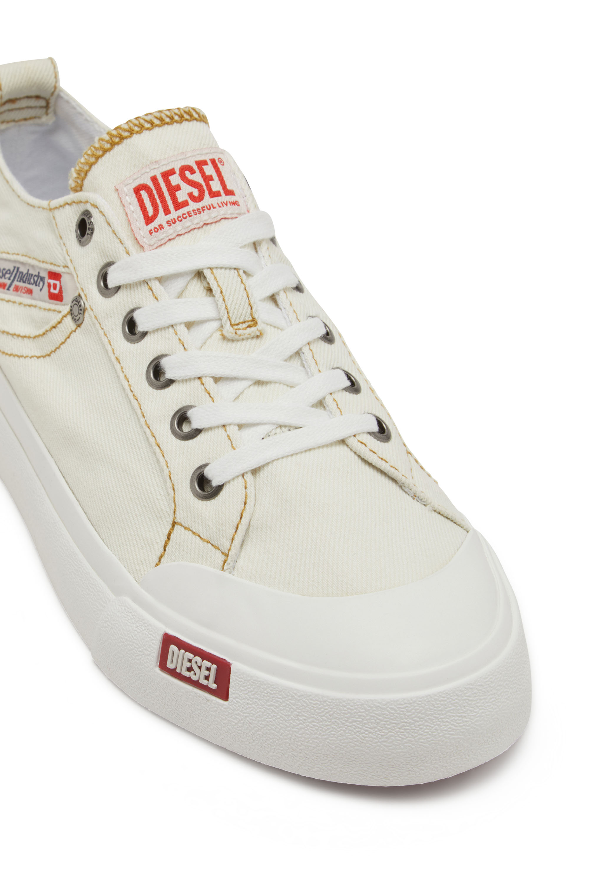 Diesel - S-ATHOS NMD LOW W, S-Athos-Deportivas de denim con detalle de bolsillo Mujer in Blanco - 5