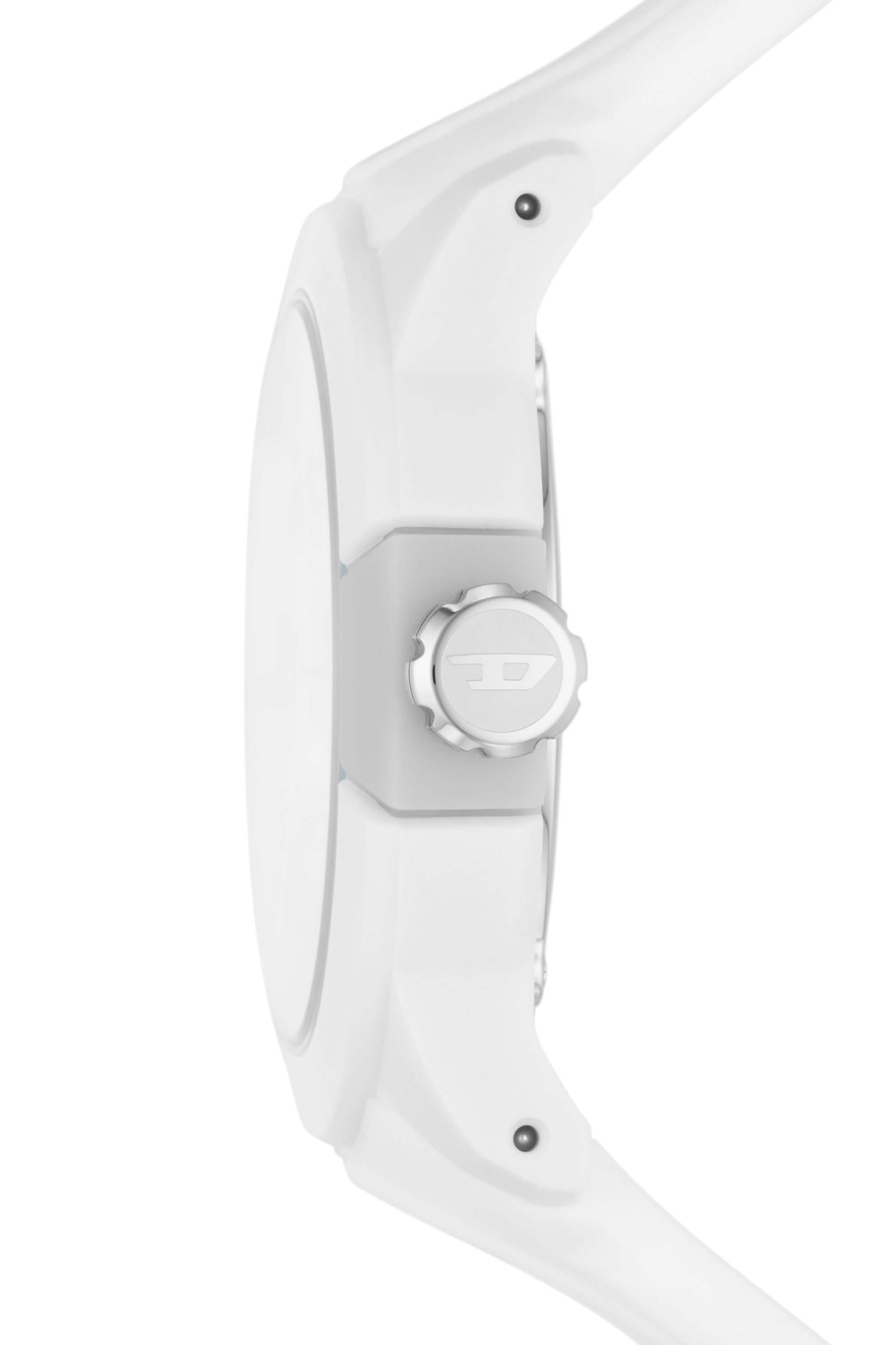 Diesel - DZ1981, Reloj Double up de tres manecillas con correa en silicona blanca Unisex in Blanco - 3