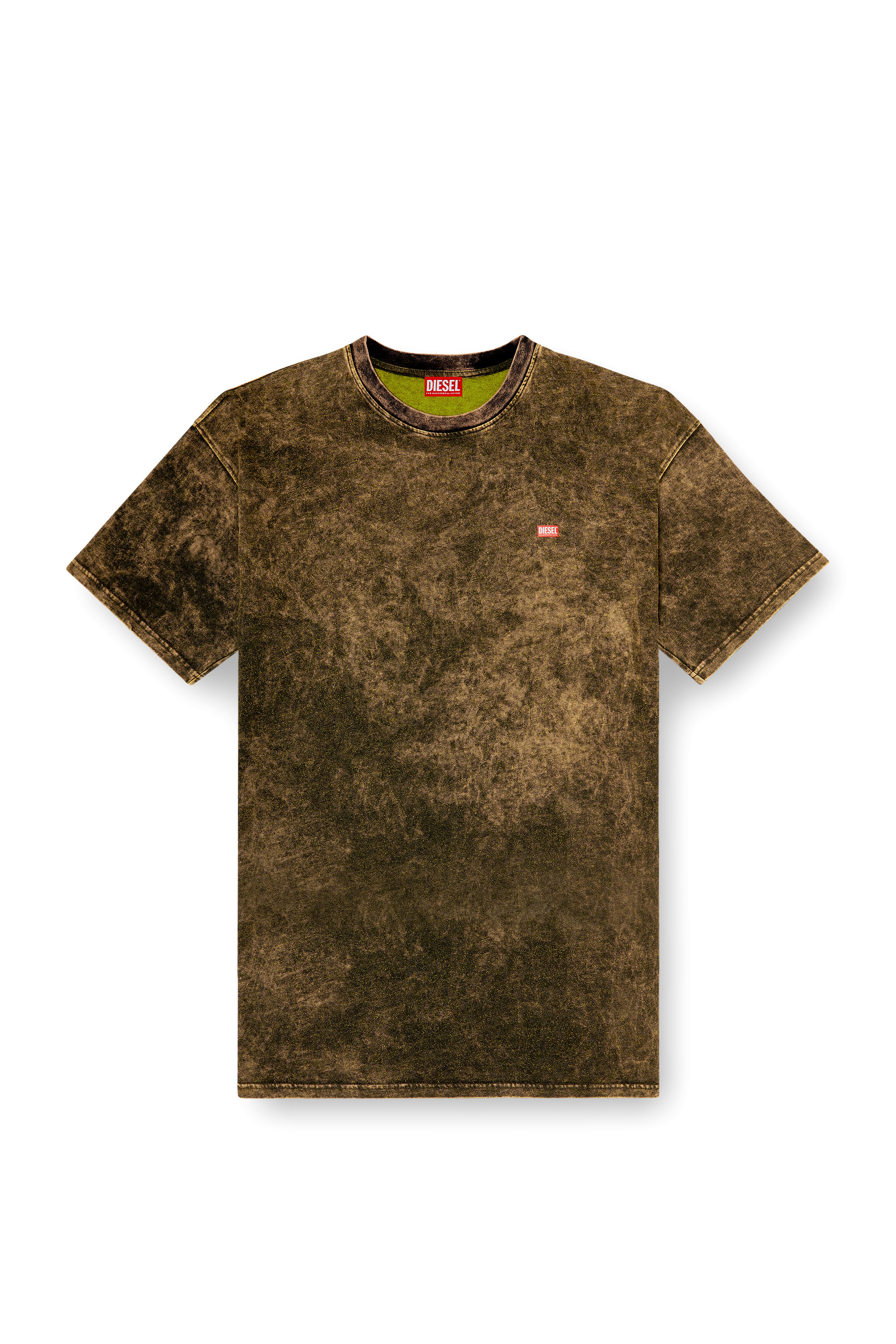 Diesel - T-BOXT-T4, Camiseta de jersey vanis&egrave;e con logo Hombre in Verde - 3
