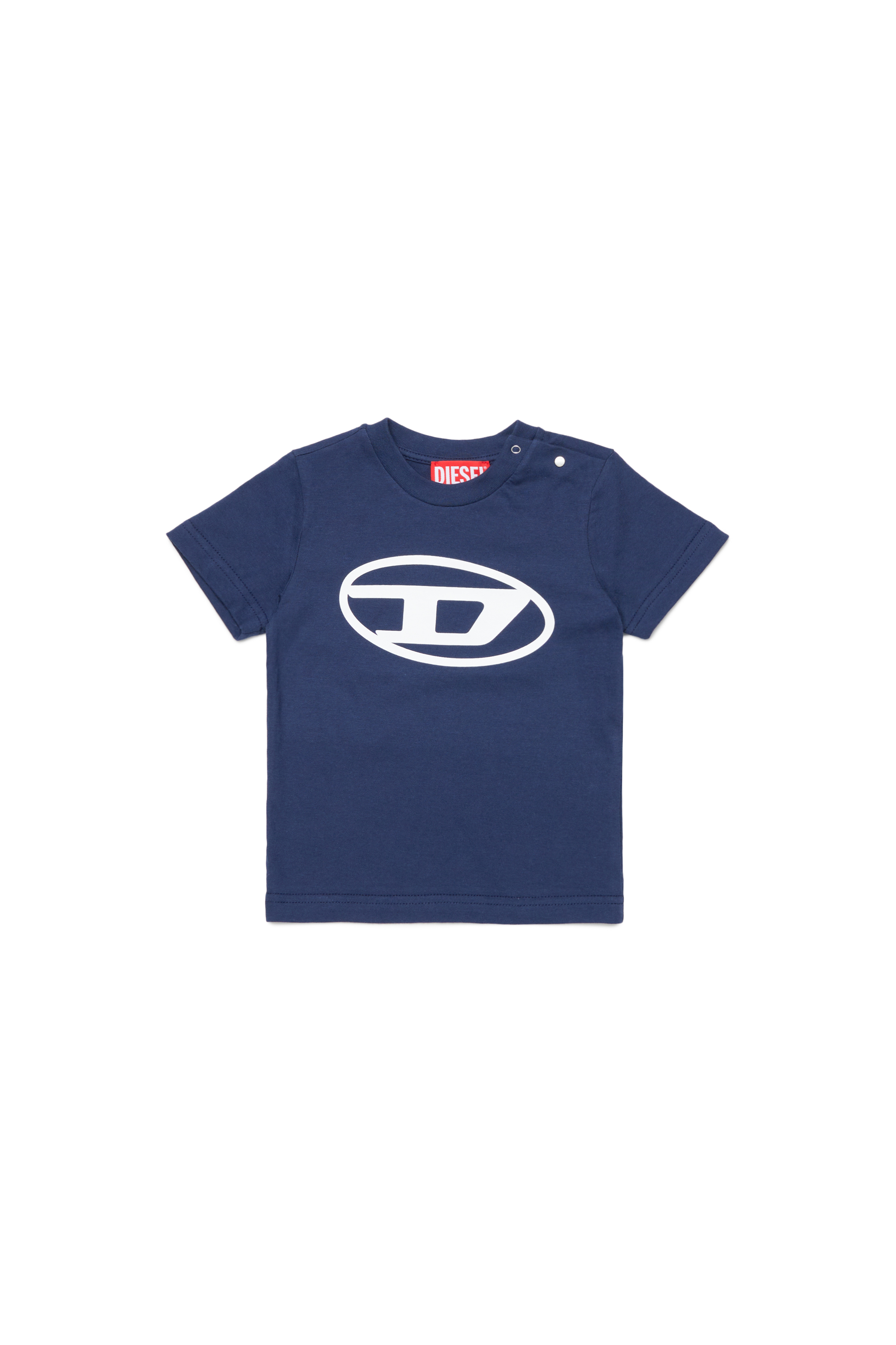 Diesel - TCERB, Unisex Camiseta con logotipo Oval D in Azul marino - Image 1