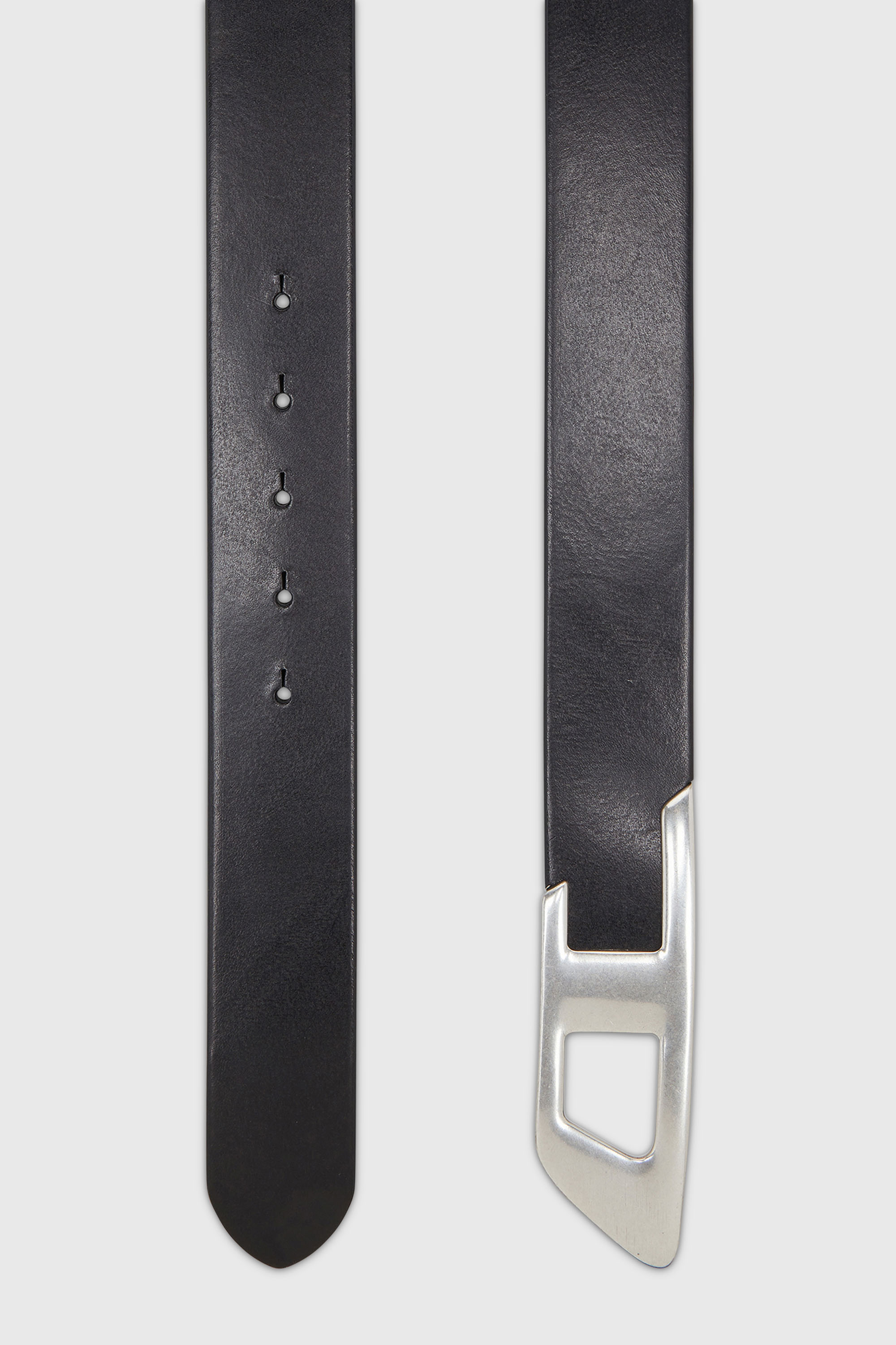 Diesel - B-D LOGO 2.0 40, Cintur&oacute;n 4 cm de piel con hebilla met&aacute;lica en D Unisex in Negro - 2