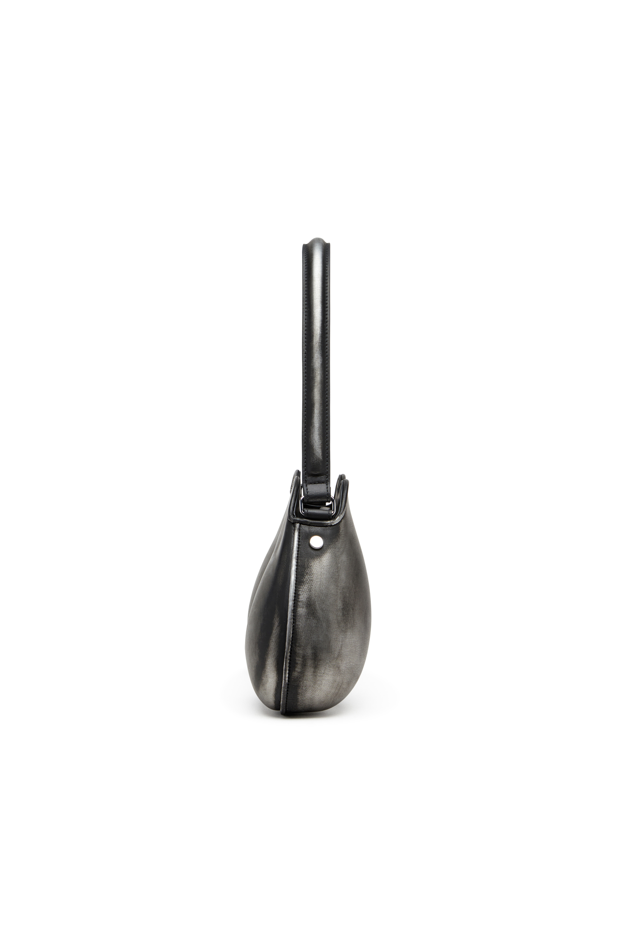 Diesel - DOUBLE-D SHOULDER, Double-D-Bolso de hombro rígido en PU cepillado Mujer in Negro - 4