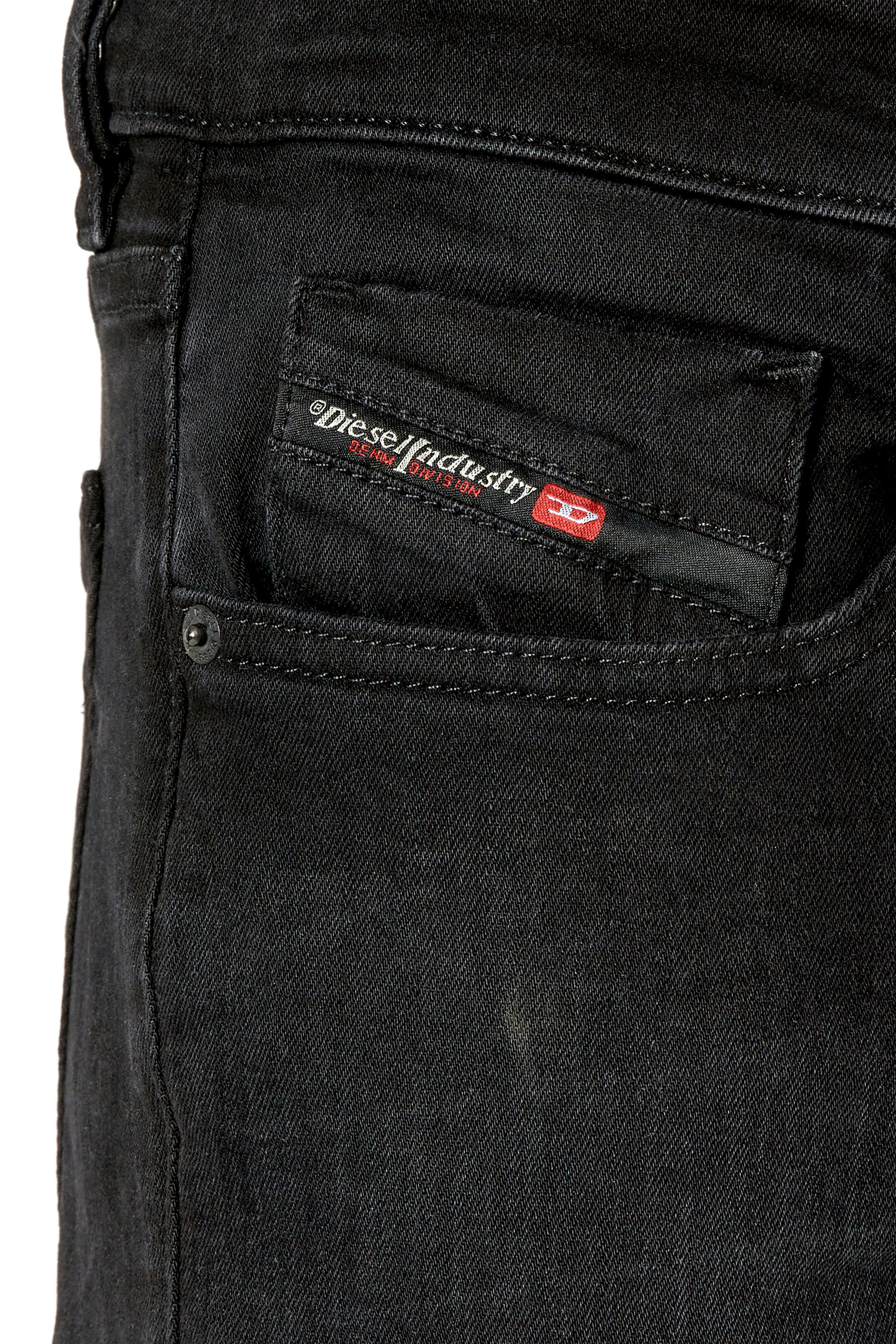 Diesel - 2019 D-STRUKT 0TFAS Slim Jeans, Negro/Gris oscuro - Image 4
