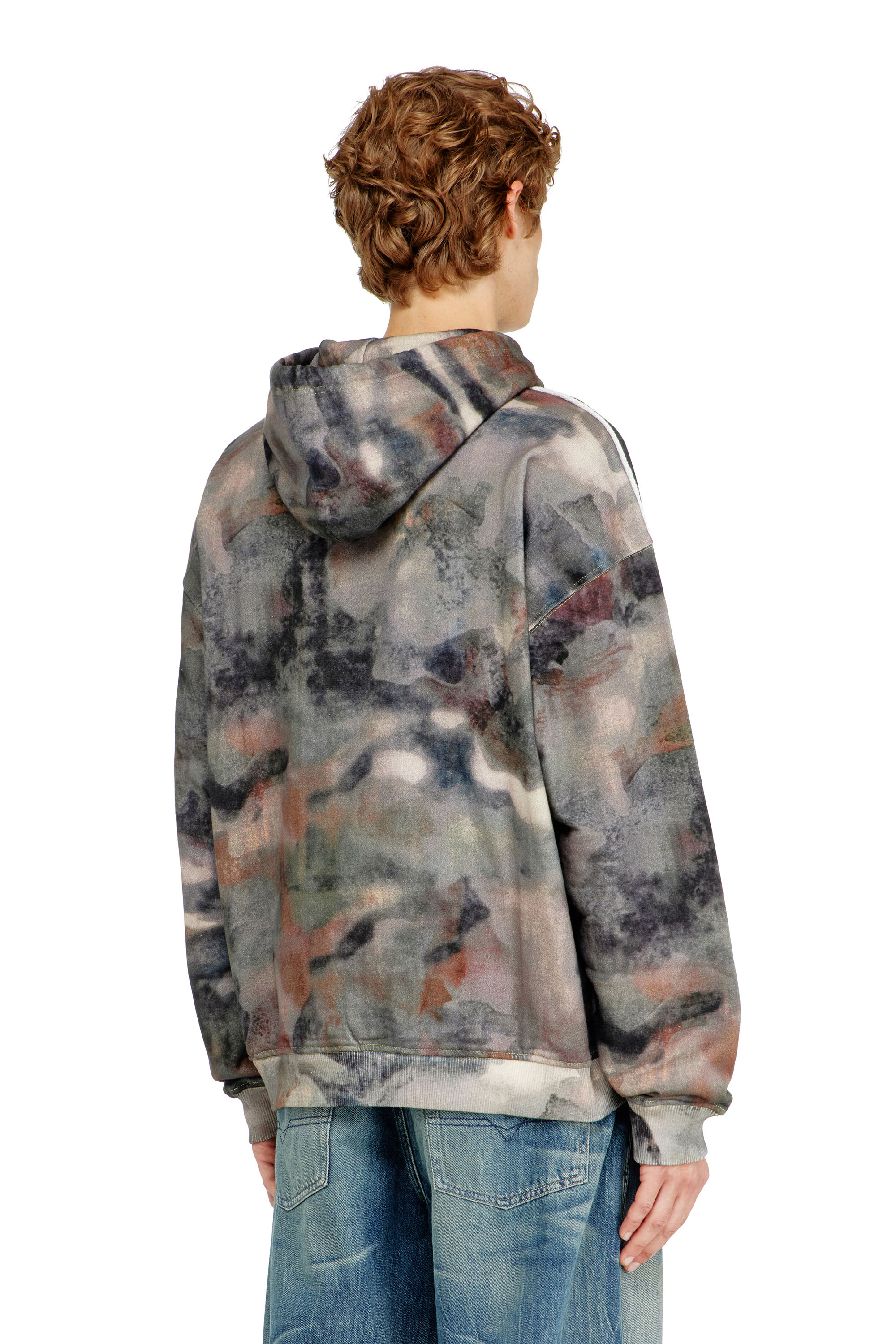 Diesel - S-BOXT-HOOD-V1, Sudadera con capucha de algod&oacute;n org&aacute;nico con estampado de camuflaje Hombre in Multicolor - 3
