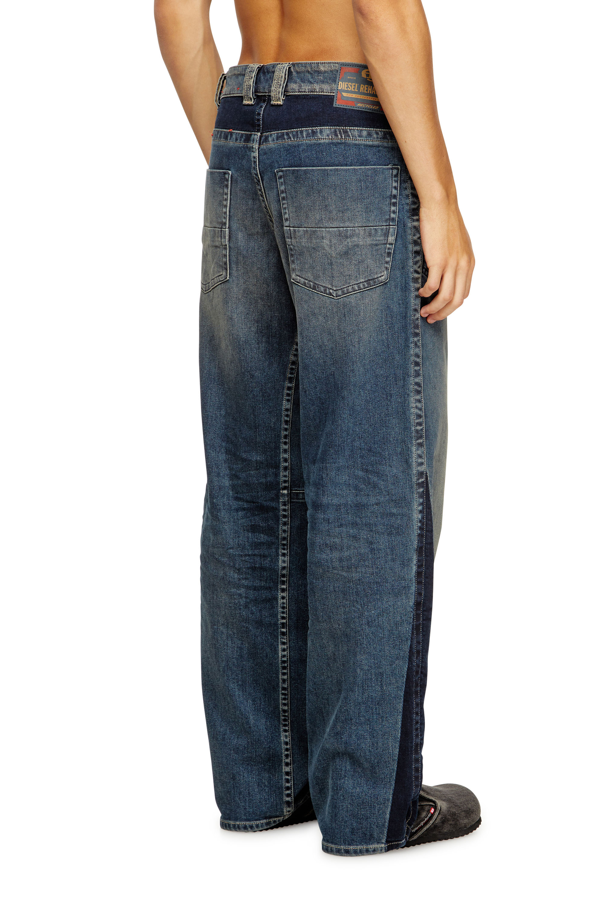 Diesel - Relaxed Jeans 2001 D-Macro 09J06 Hombre, Azul medio - 4