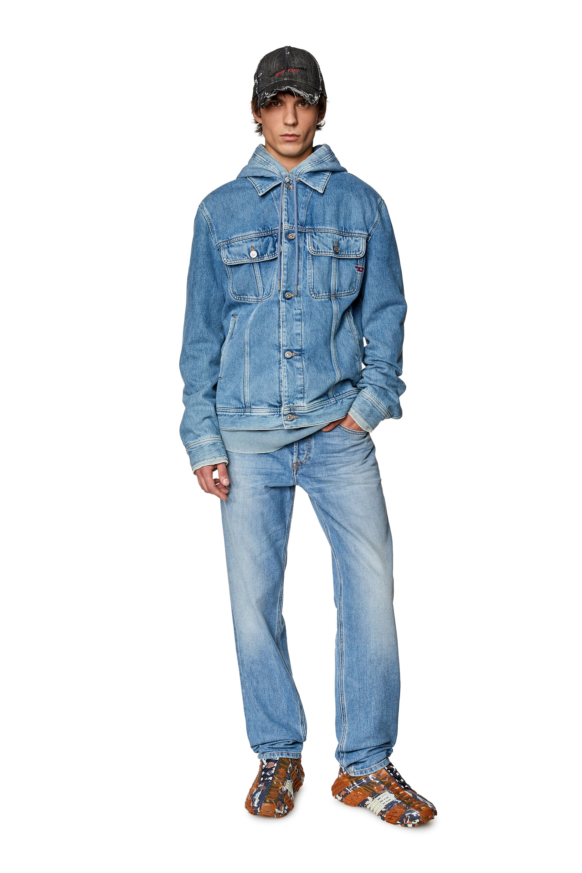 Diesel - Tapered Jeans 2023 D-Finitive 09F81, Azul medio - Image 4
