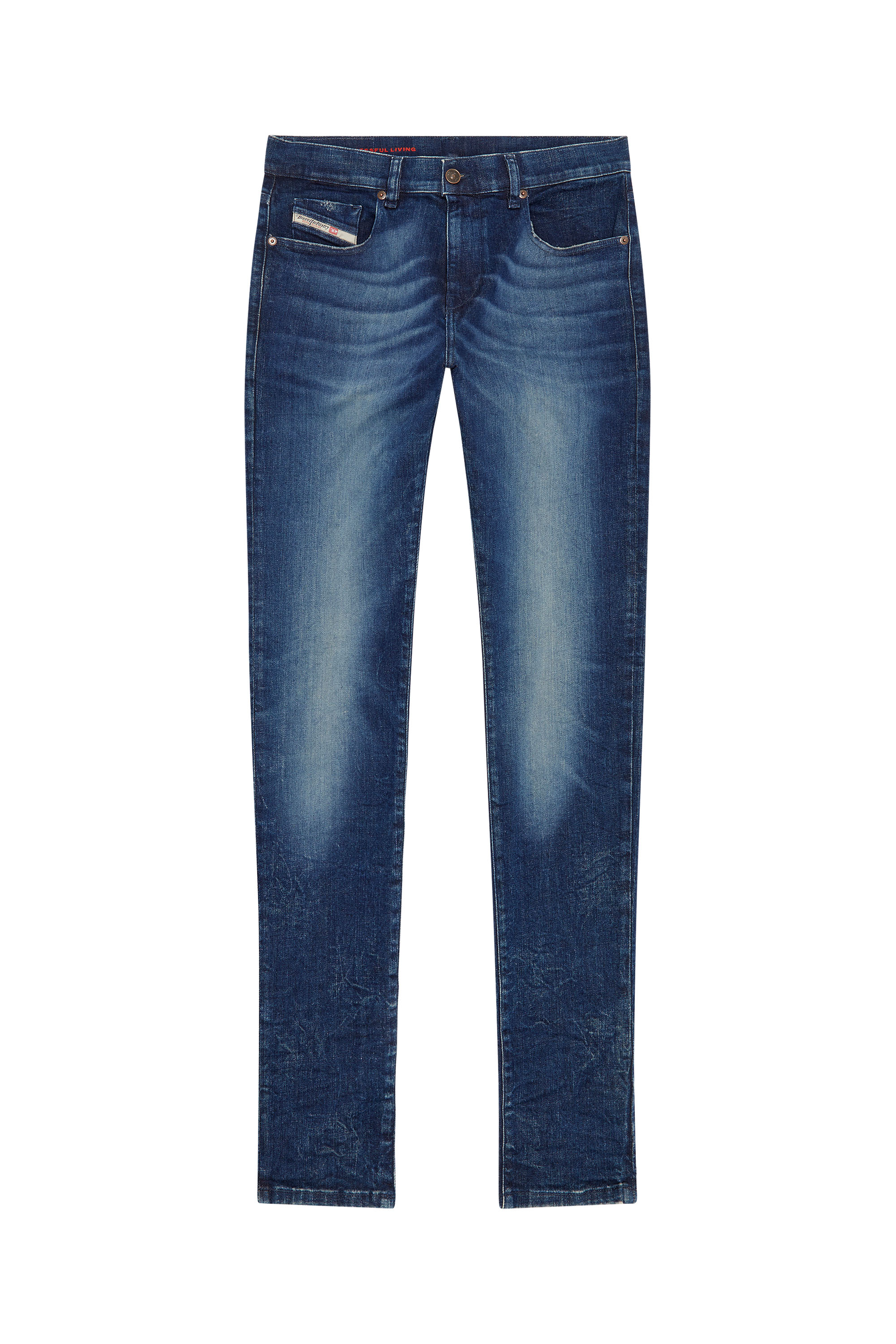 Diesel - 2019 D-Strukt 09F54 Slim Jeans, Azul Oscuro - Image 6
