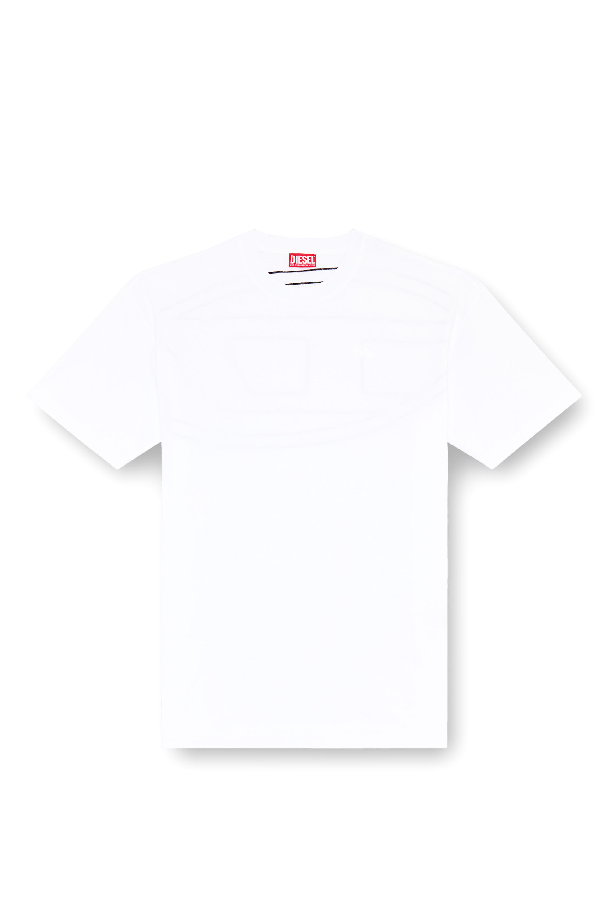 Diesel - T-BOGGY-MEGOVAL-D, Camiseta con bordado oval D grande Hombre in Blanco - 2