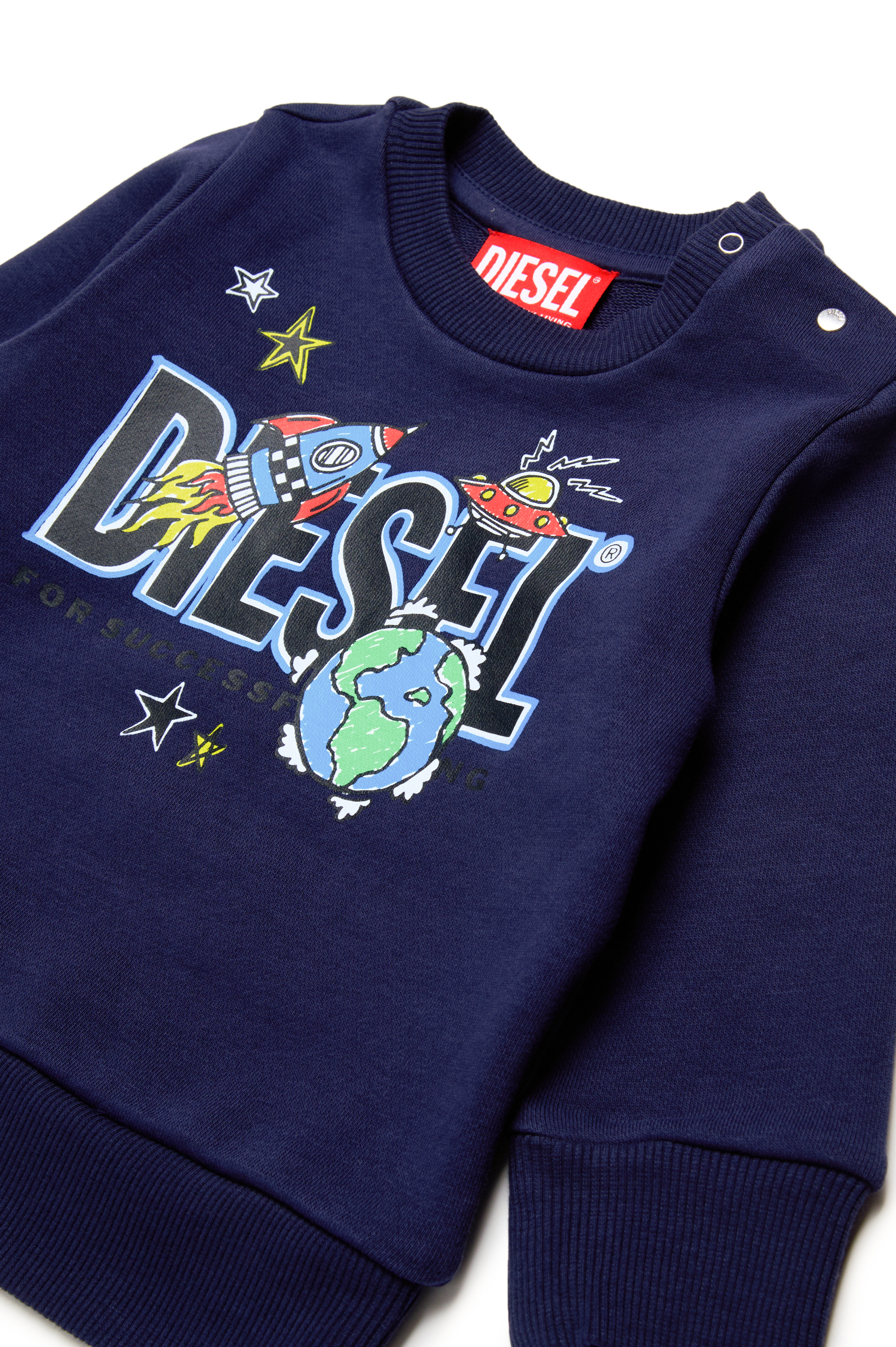 Diesel - SBAMBYB, Sudadera con logotipo de cohetes Hombre in Azul marino - 3