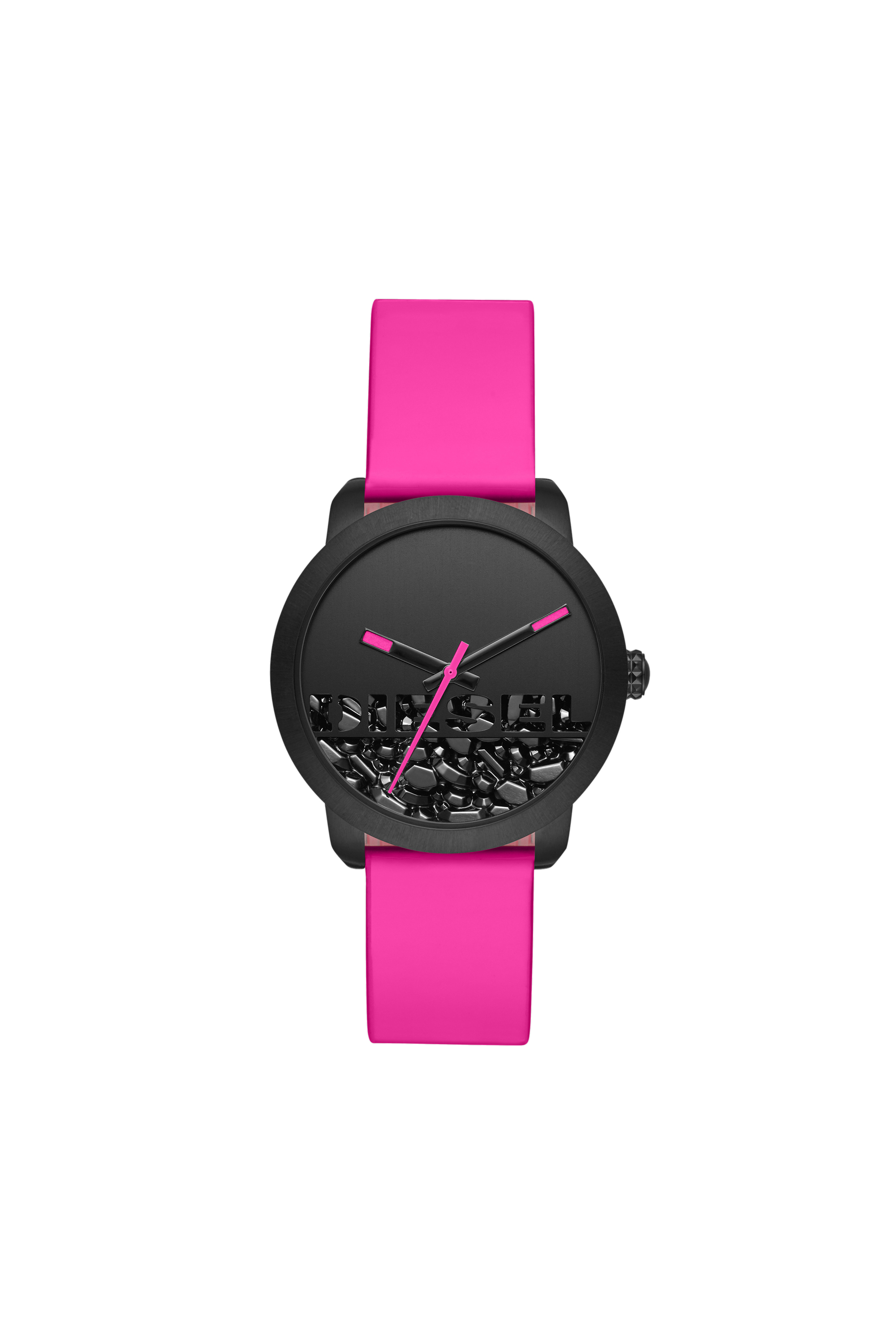 Diesel - DZ5590, Flare Rocks reloj de tres manecillas con correa en piel rosa Mujer in Rosa - 1