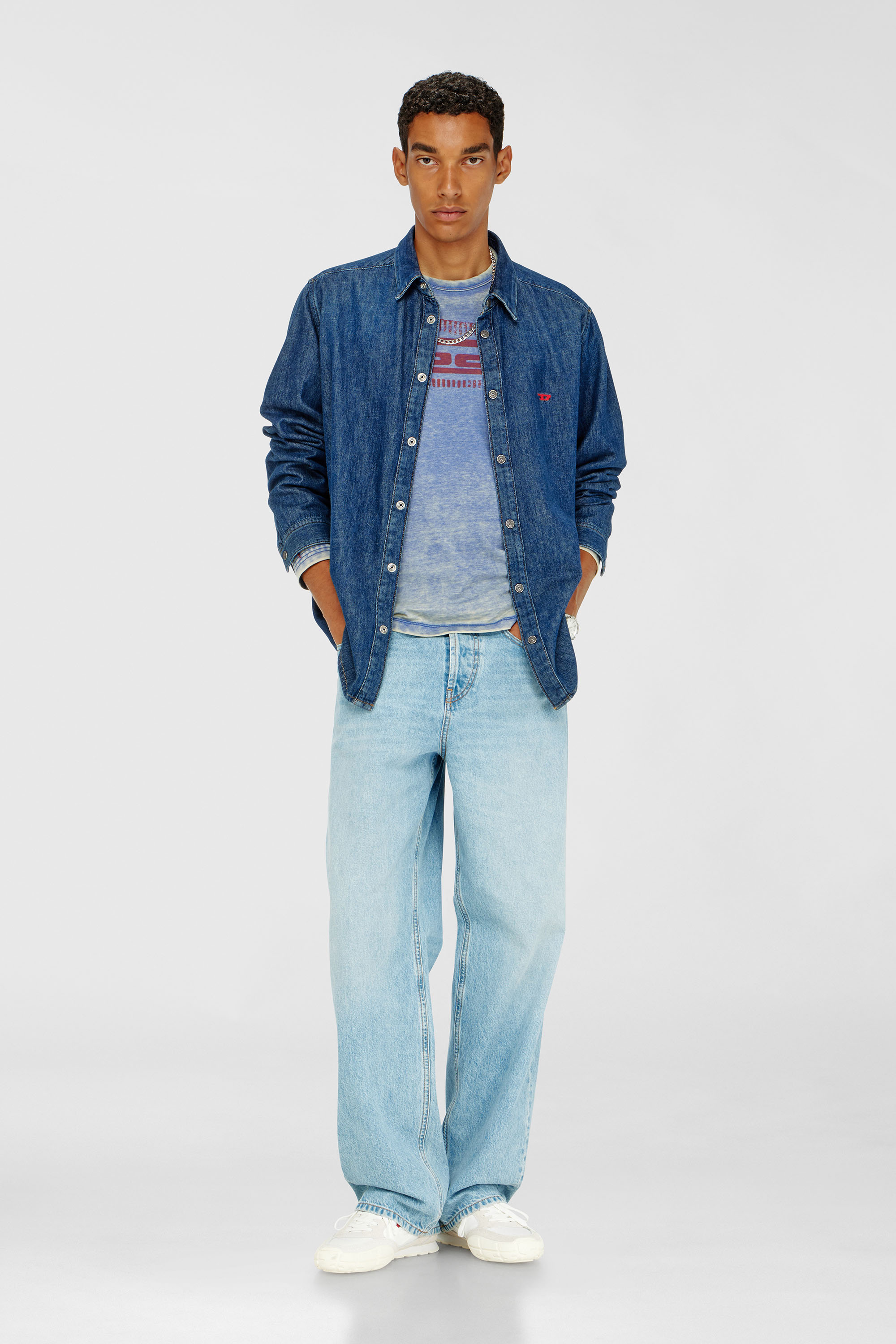 Diesel - D-SIMPLY, Camisa en denim Hombre in Azul marino - 2