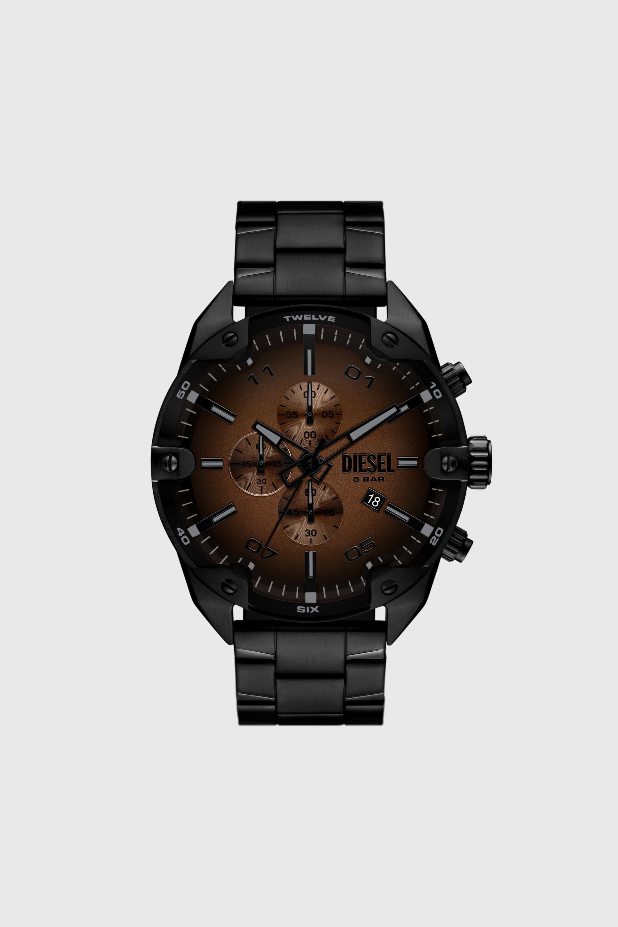 Diesel - DZ4691 WATCH, Reloj Spiked de Acero Inoxidable negro Hombre in Negro - 1