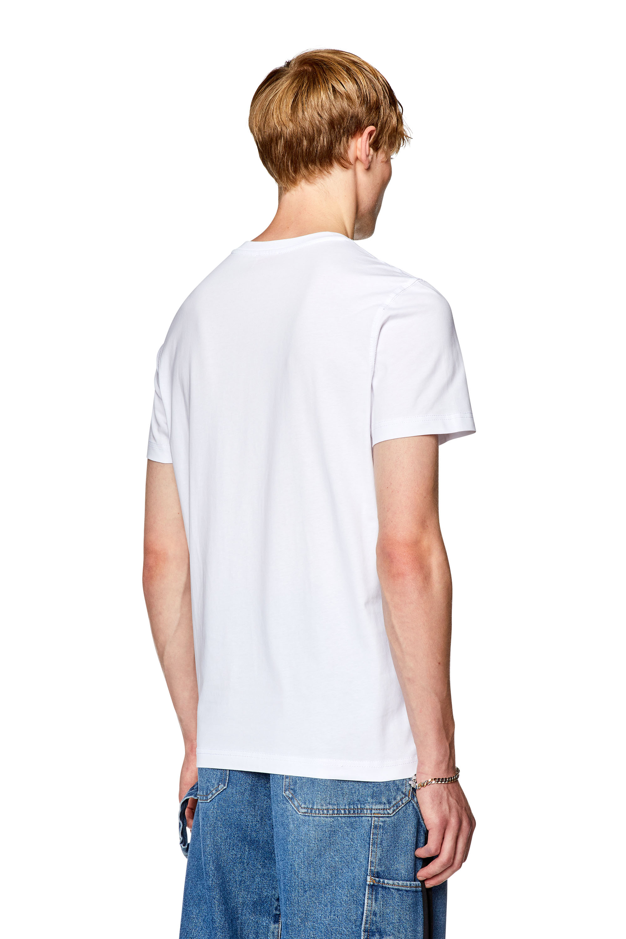 Diesel - T-DIEGOR-L6, Hombre Camiseta con logotipo manchado in Blanco - Image 4