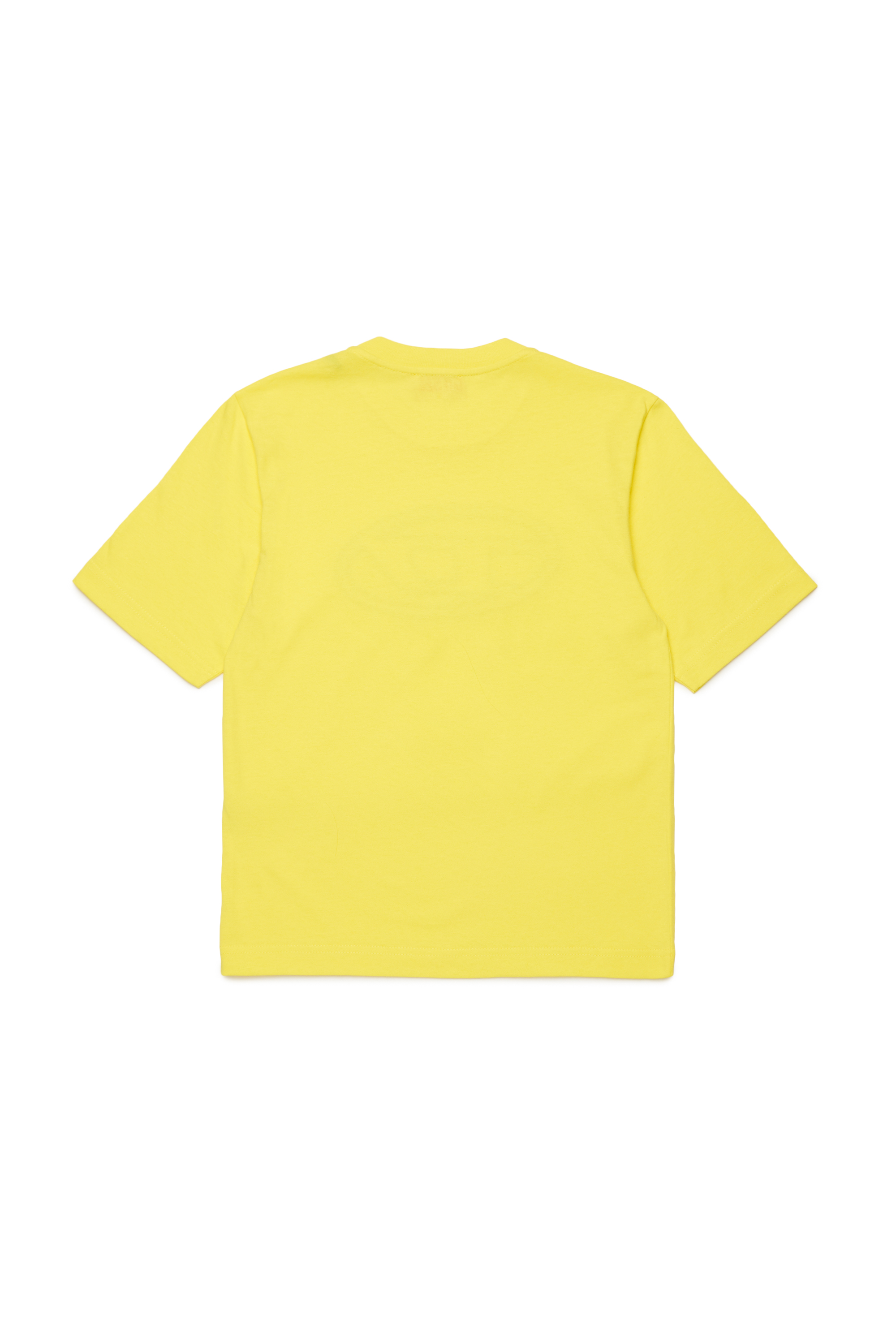 Diesel - TJUSTBIGOVAL OVER, Camiseta con logotipo Oval D delineado Hombre in Amarillo - 2