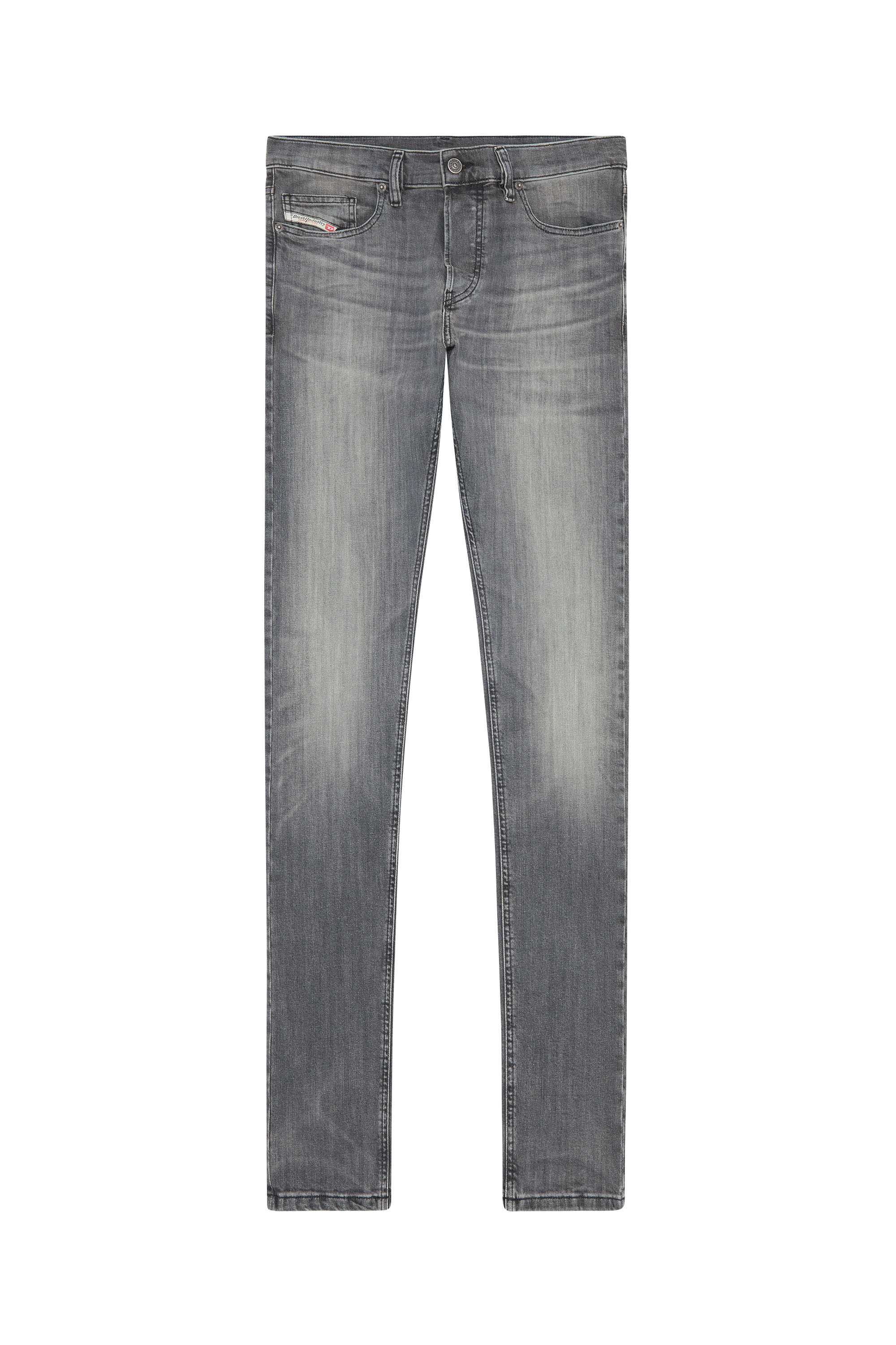 Diesel - D-Luster 0BJAX Slim Jeans, Negro/Gris oscuro - Image 6