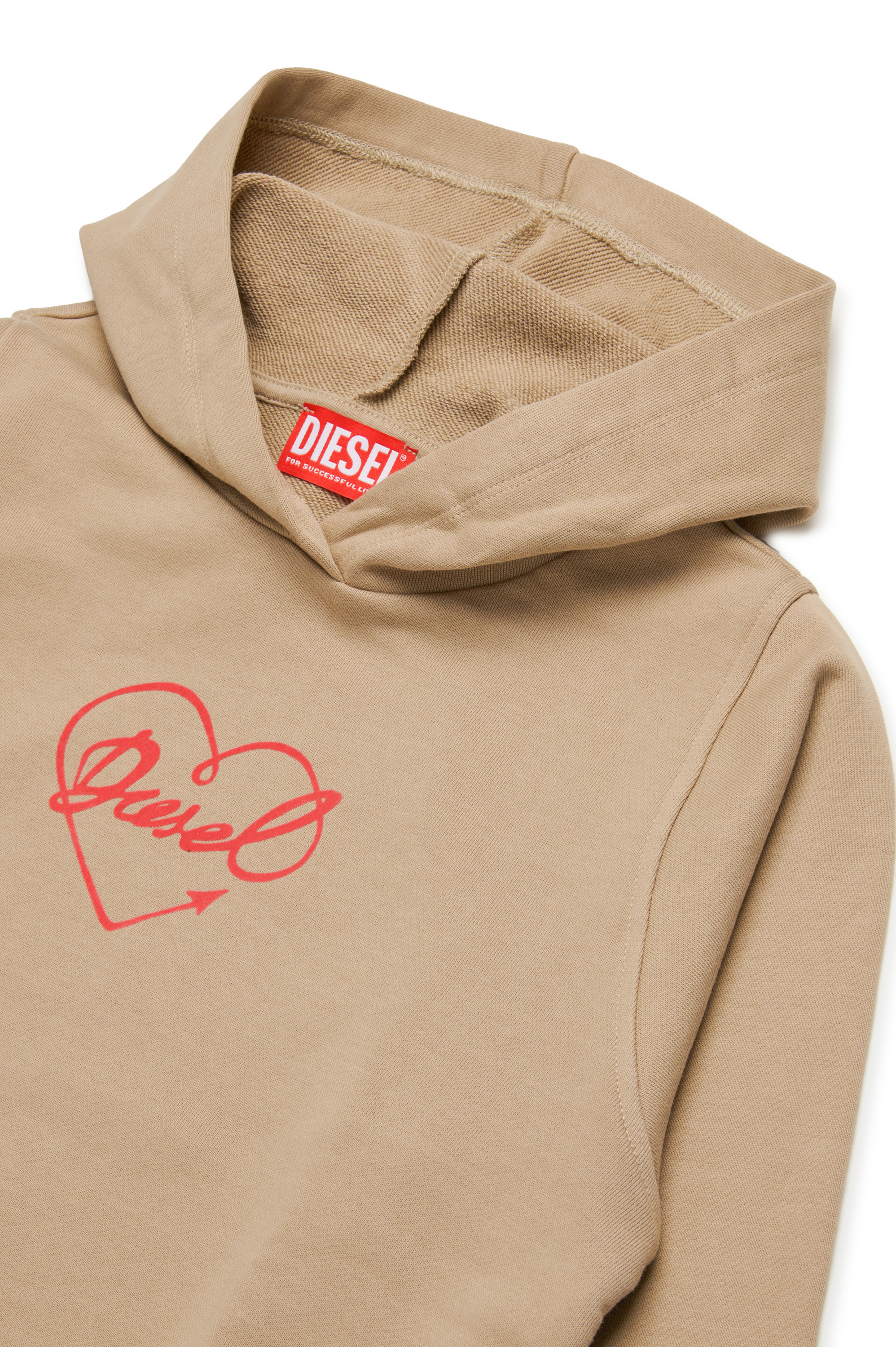 Diesel - SIDDY, Sudadera con capucha y corazón con logotipo en relieve Mujer in Marrón - 3