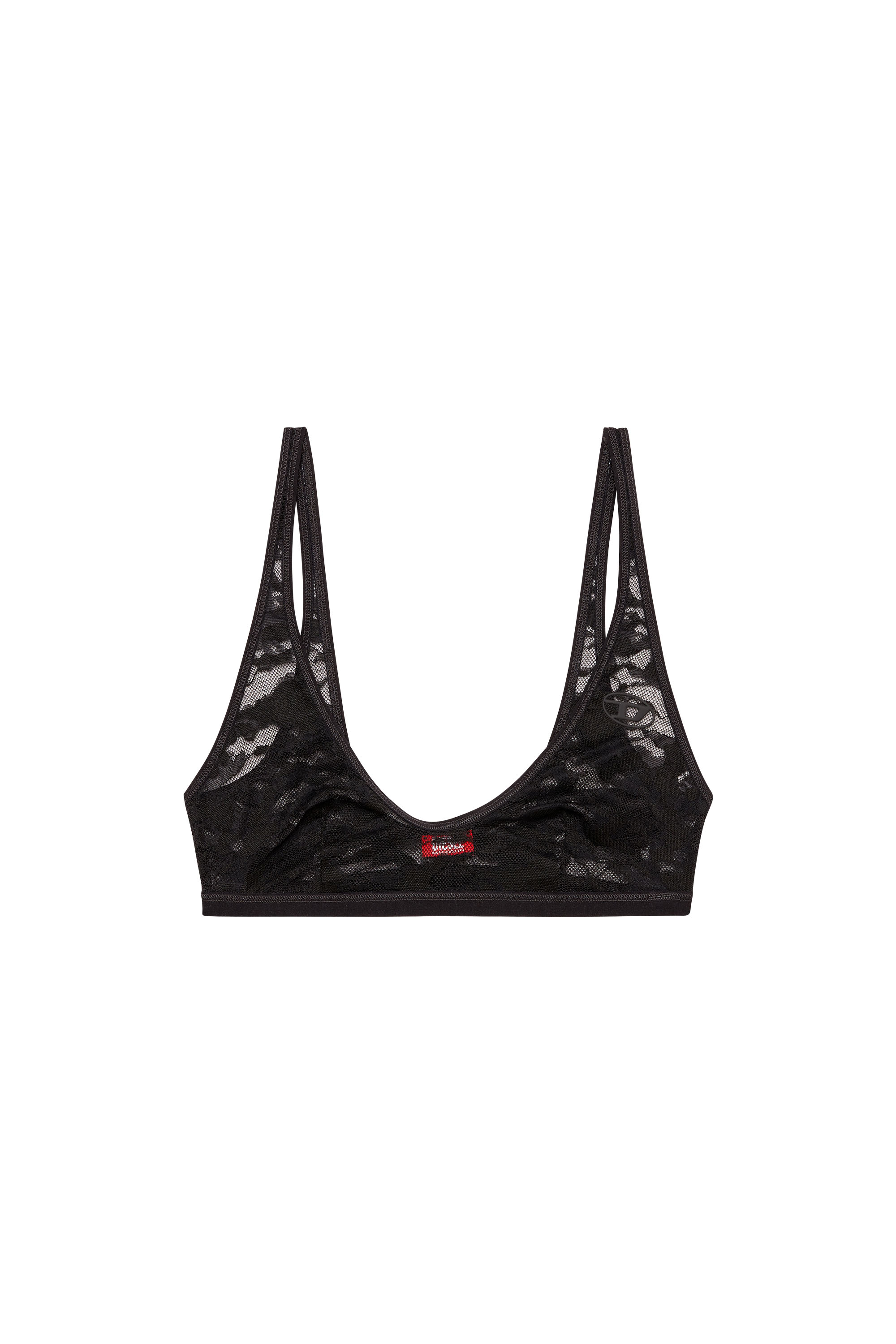 Diesel - TANIA-UTLT, Bralette de encaje camuflado Mujer in Negro - 3