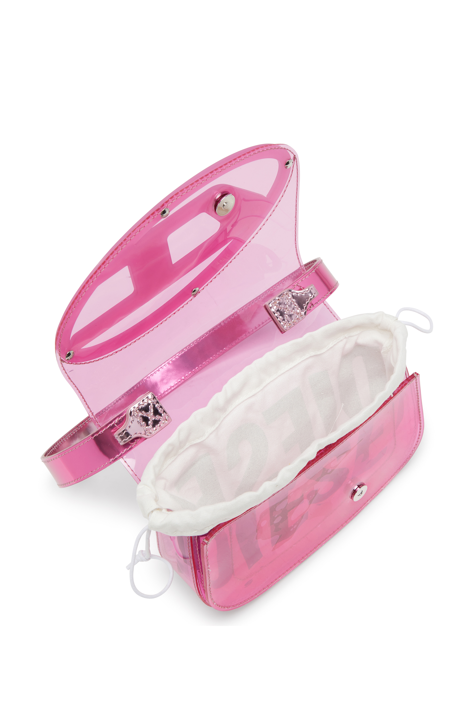 Diesel - 1DR, 1DR-Iconic bolso de hombro en TPU transparente Mujer in Rosa - 3