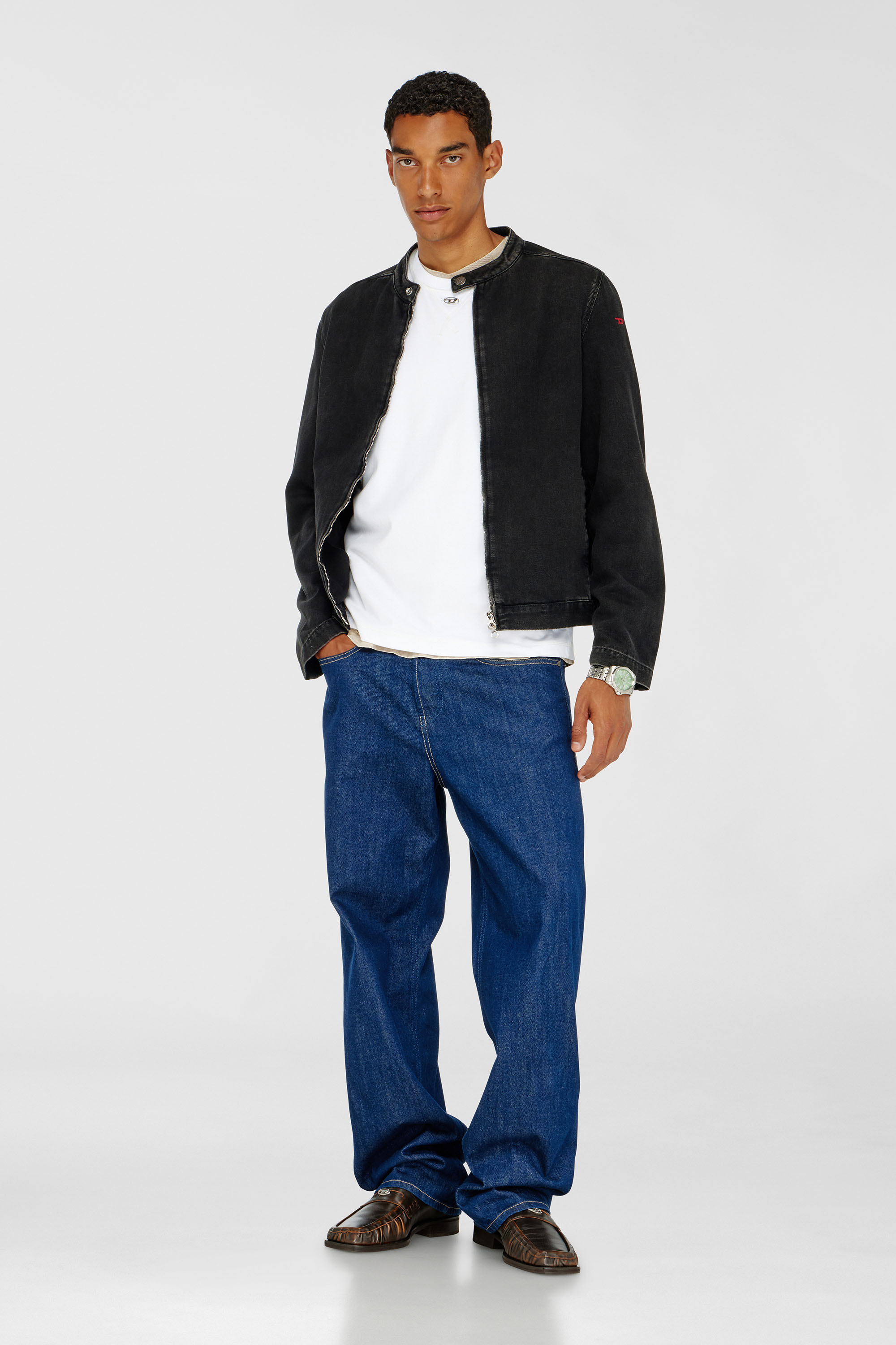 Diesel - T-MADJUST-TR, Camiseta regular con cuello redondo y Oval D Hombre in Blanco - 2