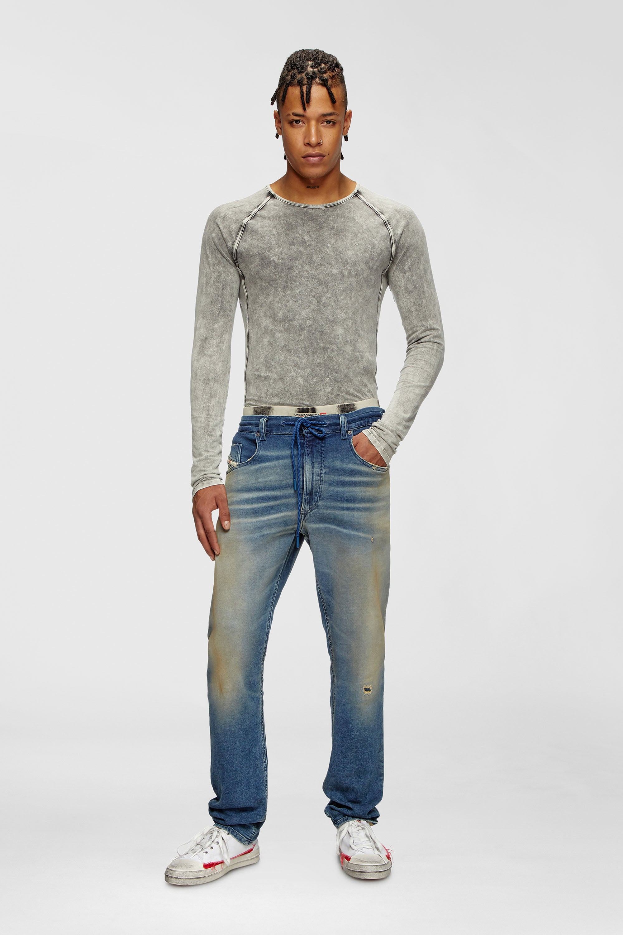Diesel - S-D-VERSE LOW, S-D-Verse-Zapatillas de lona con efecto desgastado Hombre in Multicolor - 2