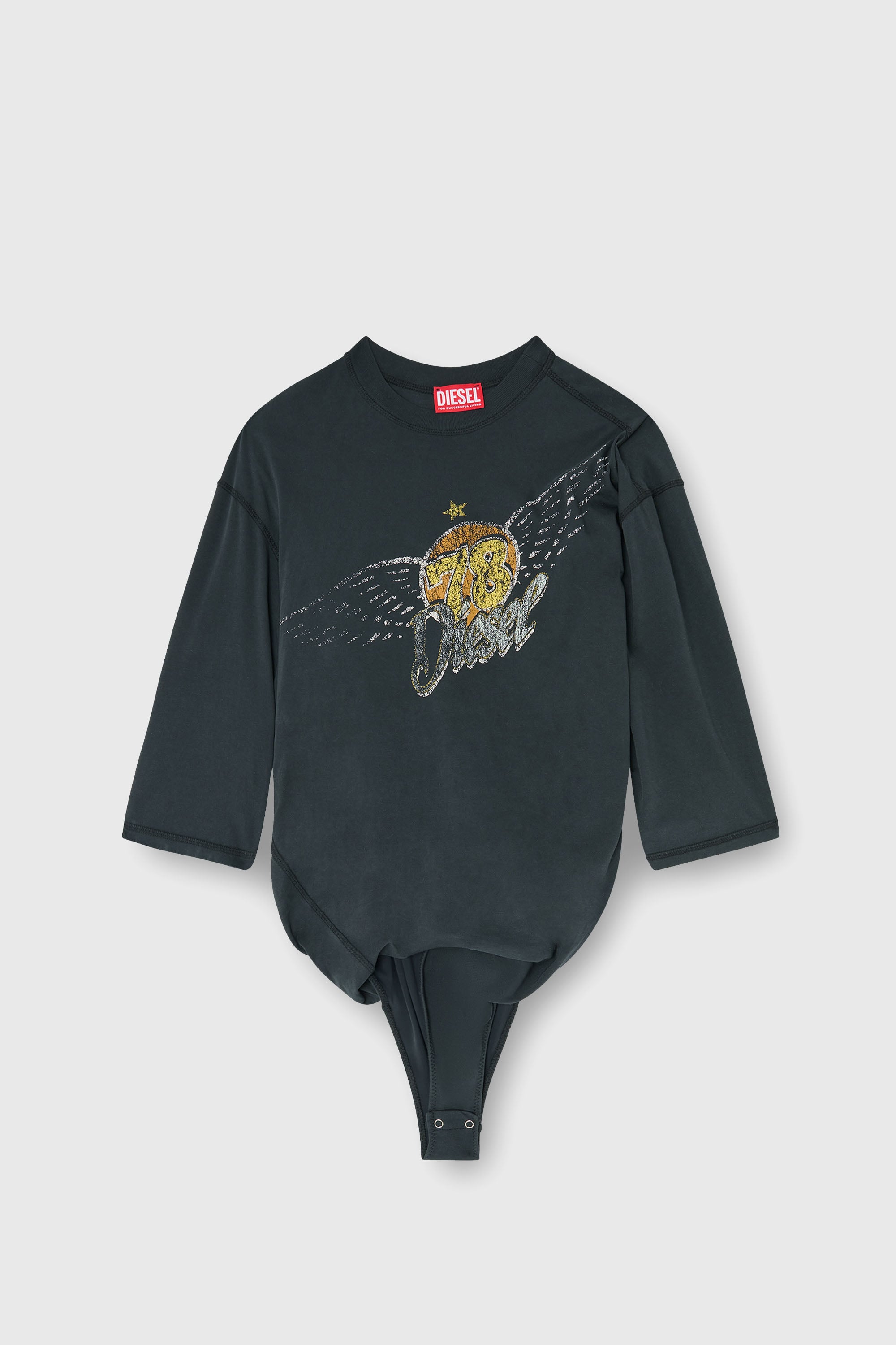 Diesel - T-MILLA-JER, Body de camiseta con gr&aacute;ficos de concierto Mujer in Negro - 2