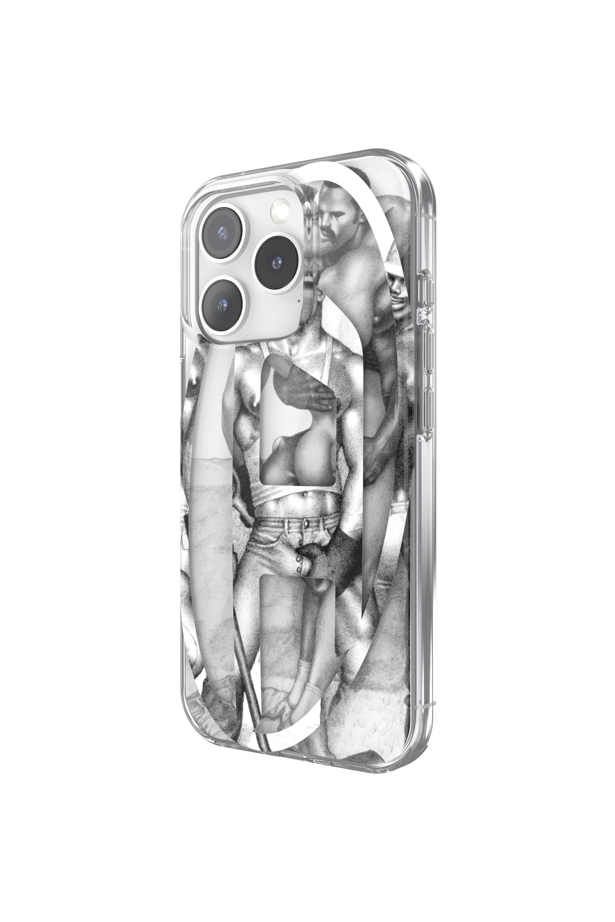 Diesel - 60388 DIESEL TOM OF FINLAND AOP CASE, Funda iPhone 16 Pro ToFF Unisex in Gris - 2