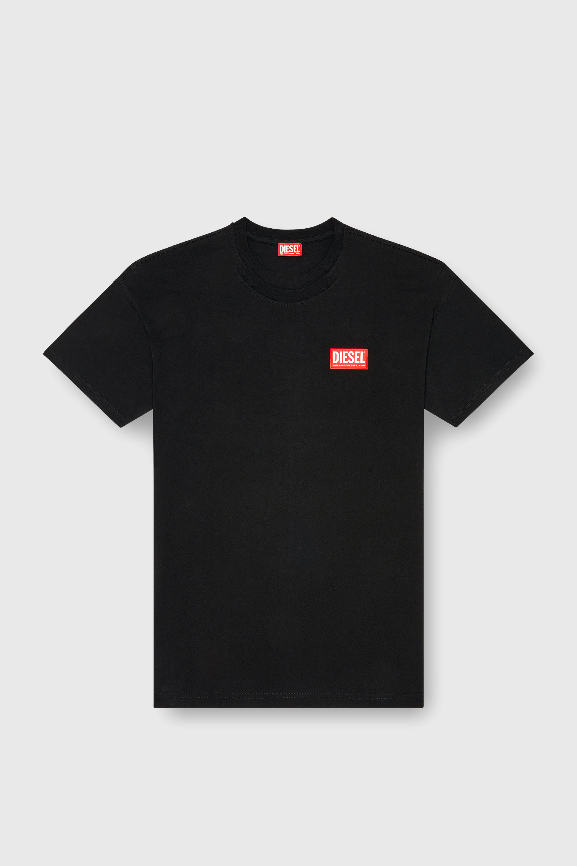 Diesel - T-BOXT-LAB, Camiseta con parche del logotipo en jacquard Hombre in Negro - 2