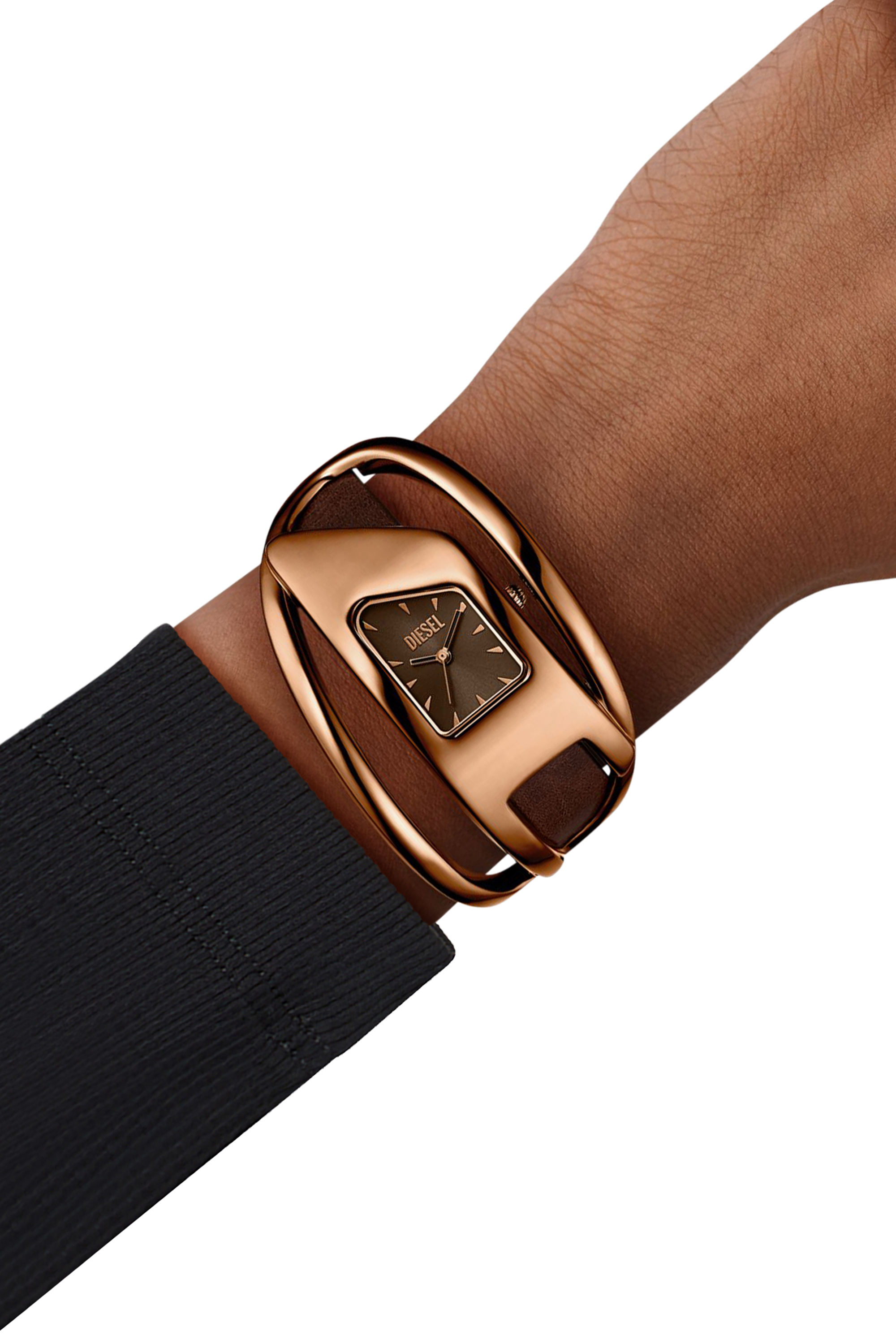 Diesel - DZ5630 WATCH, Reloj Wrap-D de cuero marrón Mujer in Marrón - 4