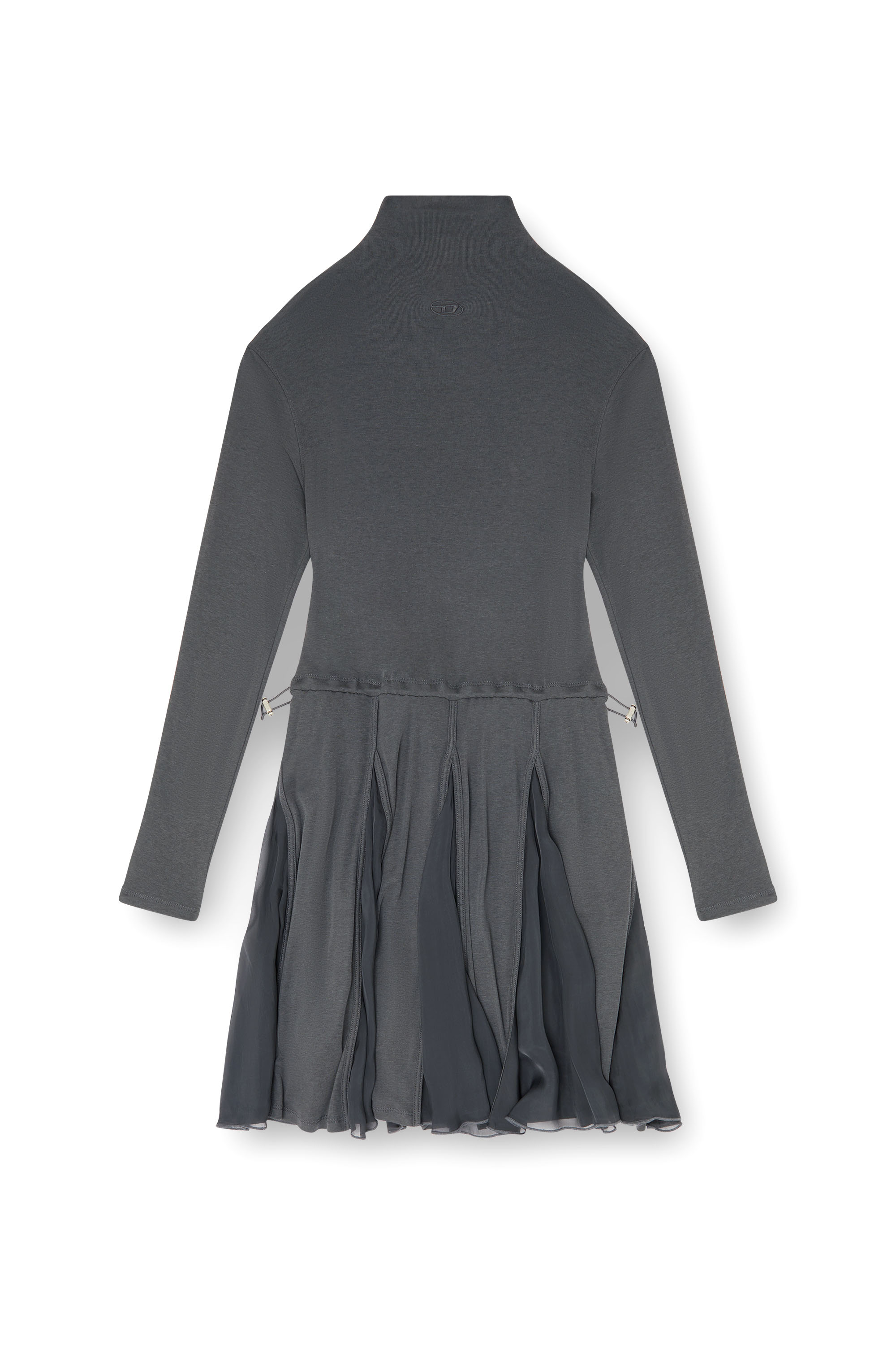 Diesel - D-REI, Vestido mini de cuello alto en punto y gasa Mujer in ToBeDefined - 2