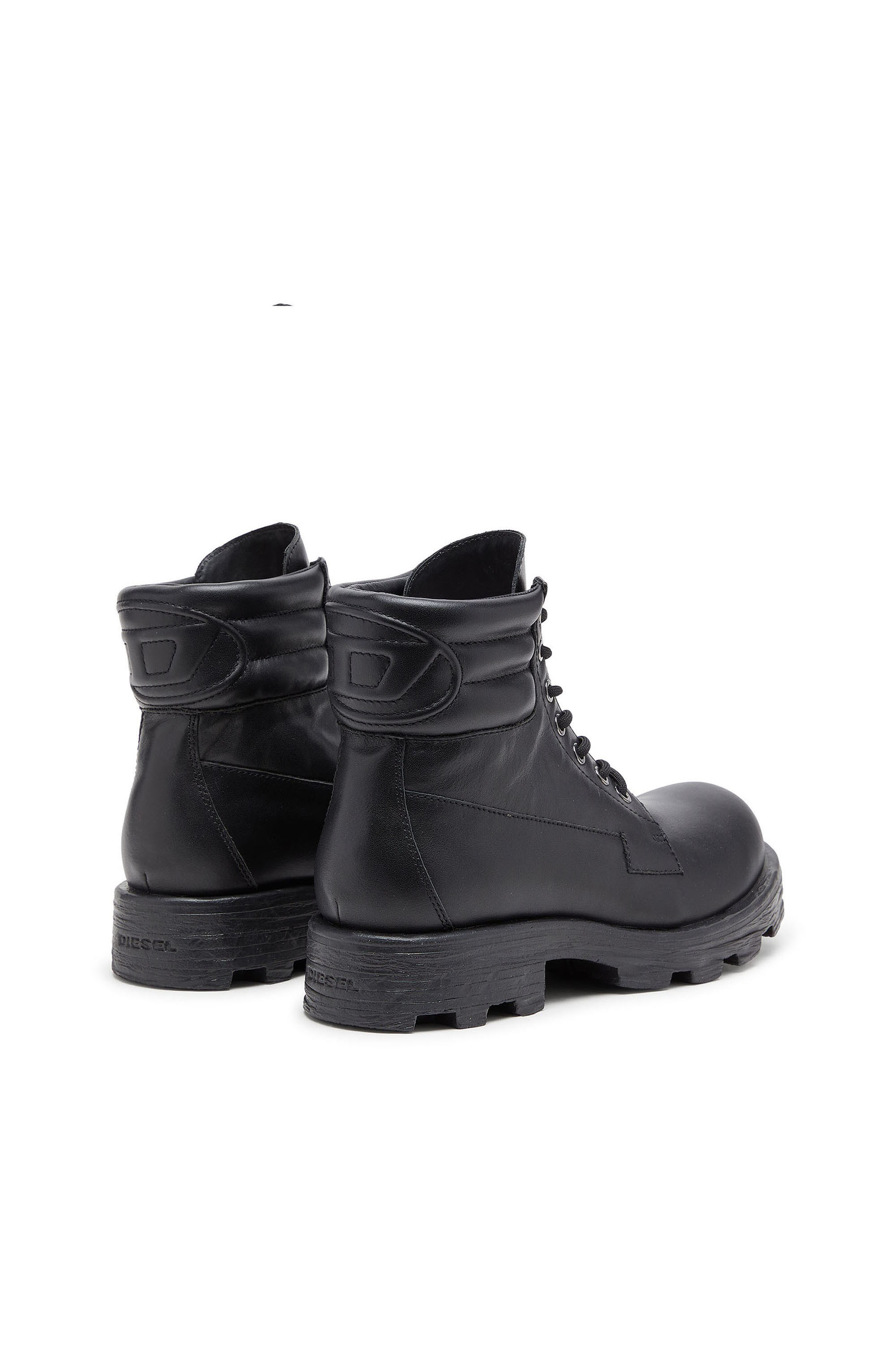 Diesel - D-HAMMER LACE UP, D-Hammer - Botas combat de cuero Hombre in Negro - 3