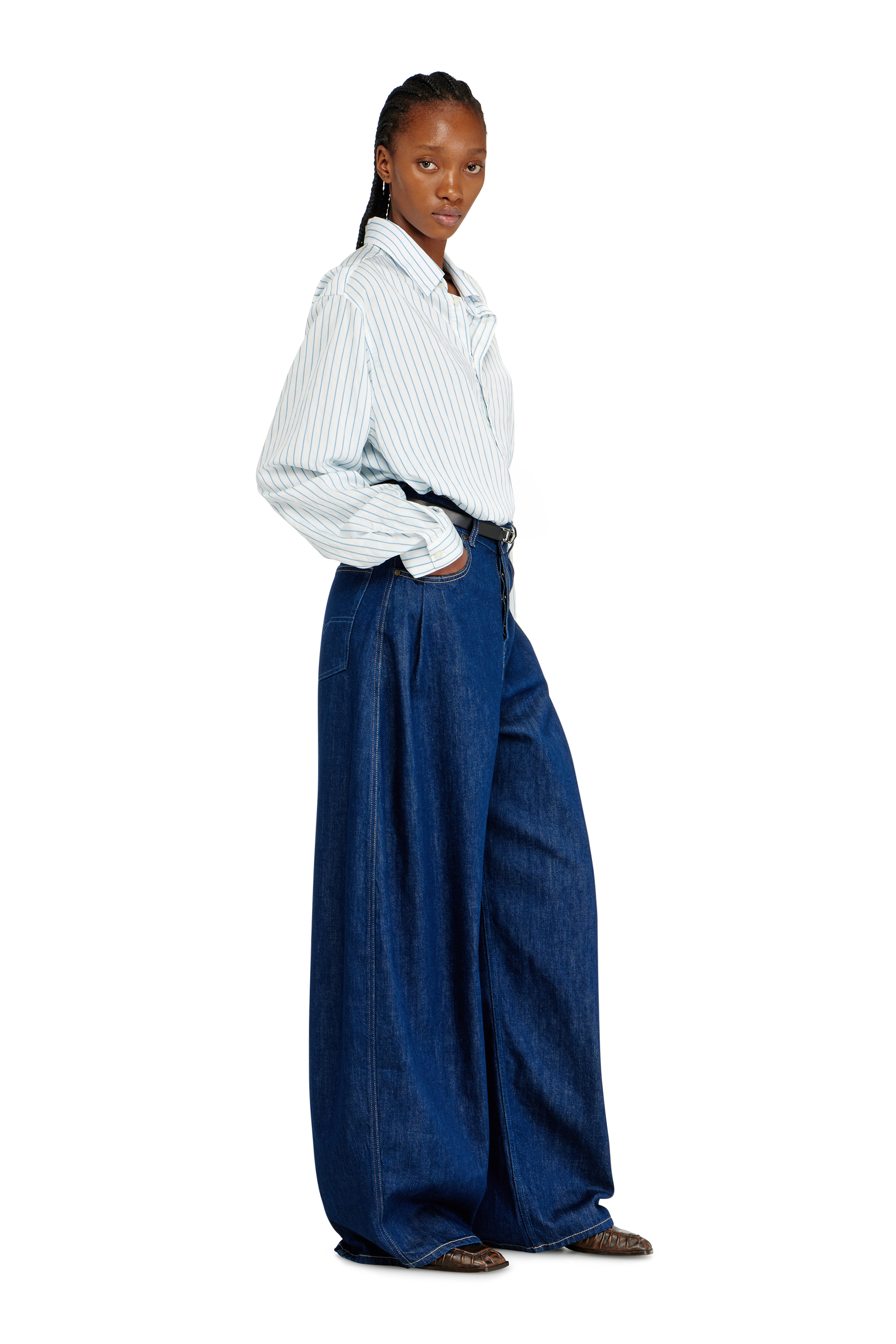 Diesel - Relaxed Jeans 1987 D-Khelz 09Q09 Mujer, Azul Oscuro - 2