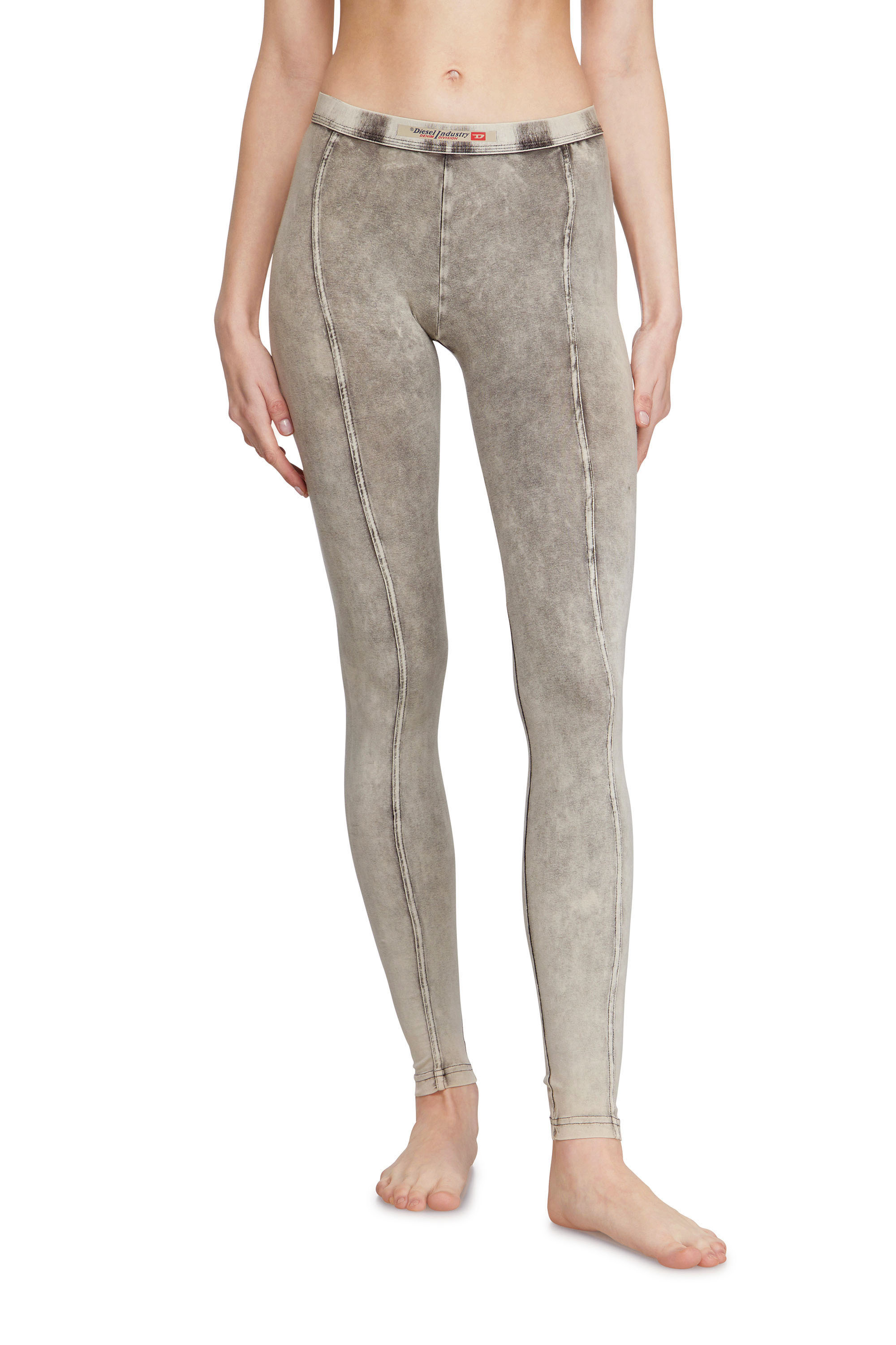 Diesel - ATHENA-DNM, Jeggings de tejido tipo jersey con efecto denim Mujer in Gris - 1